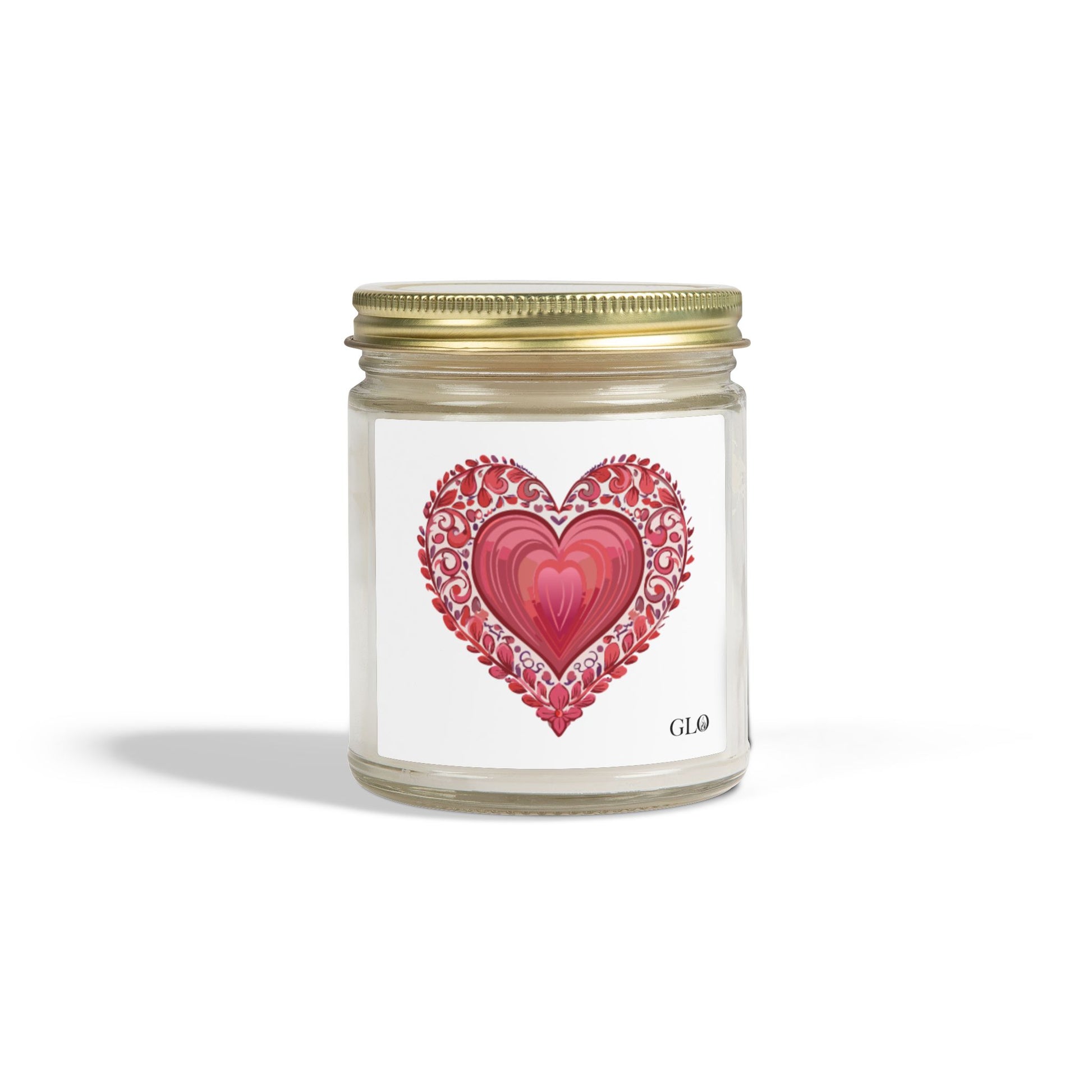 Glass Jar Candle | Heart / Love | 4oz & 9oz