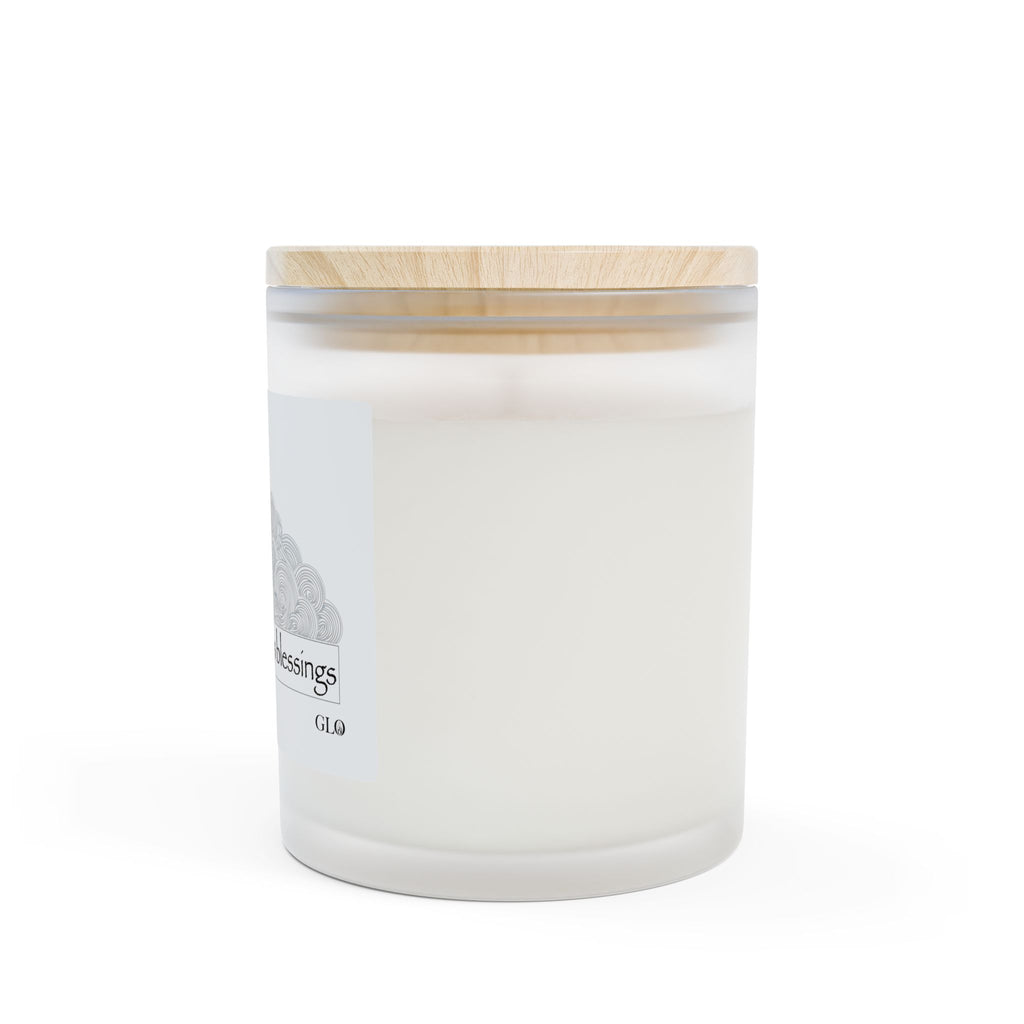 Frosted Glass Candle | "Gratitude Brings Blessings" | 11oz