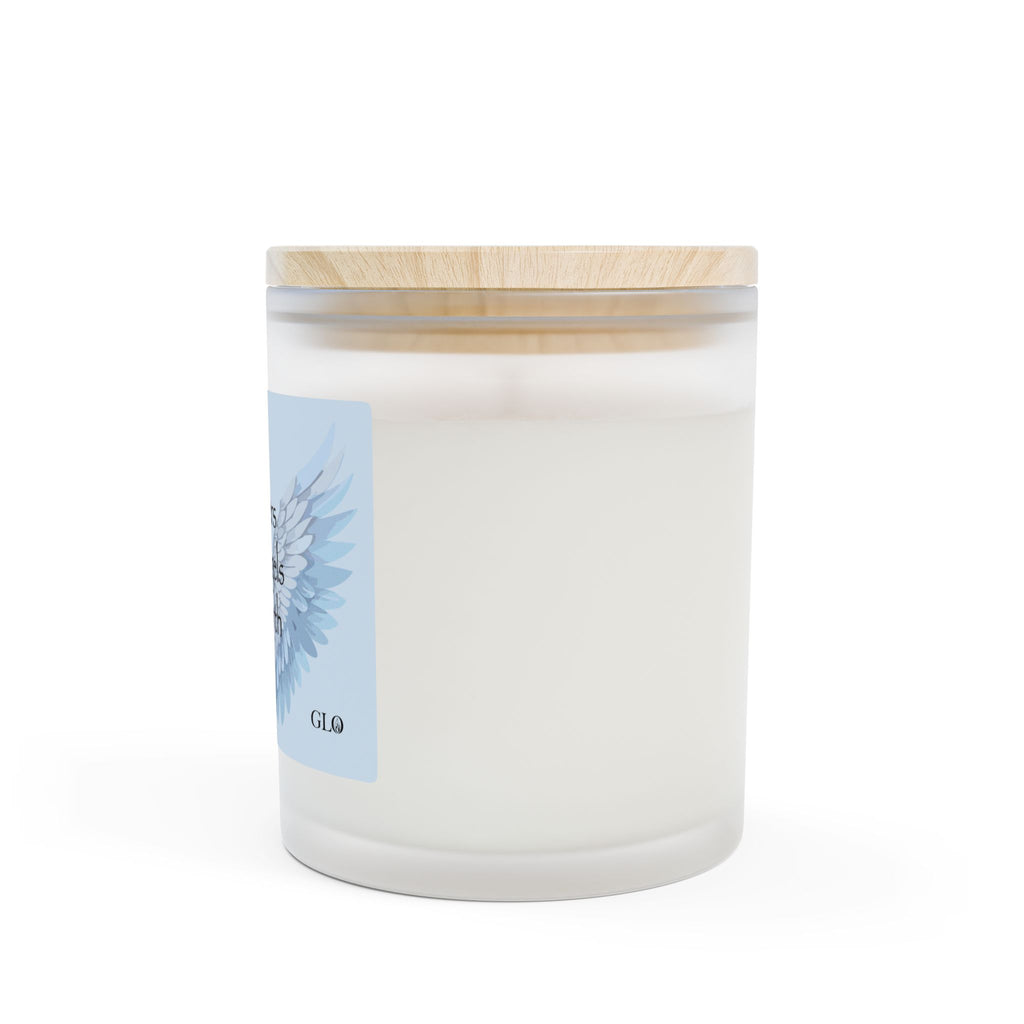Frosted Glass Candle | "Mothers are Angels on Earth" | 11oz