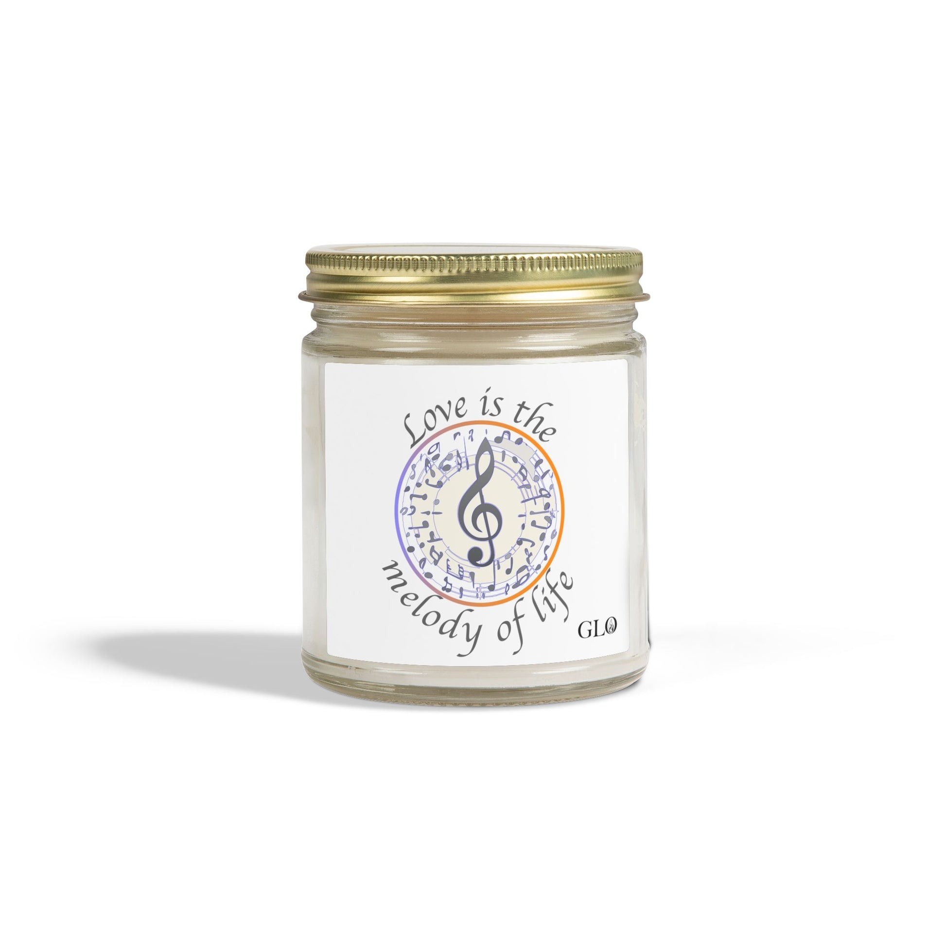 Glass Jar Candle | "Love is the Melody of Life" | 4oz & 9oz