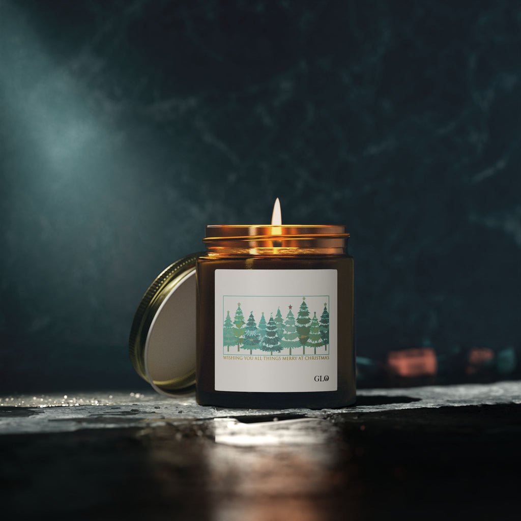 Glass Jar Candle | "Wishing you all things merry at Christmas" | 4oz & 9oz
