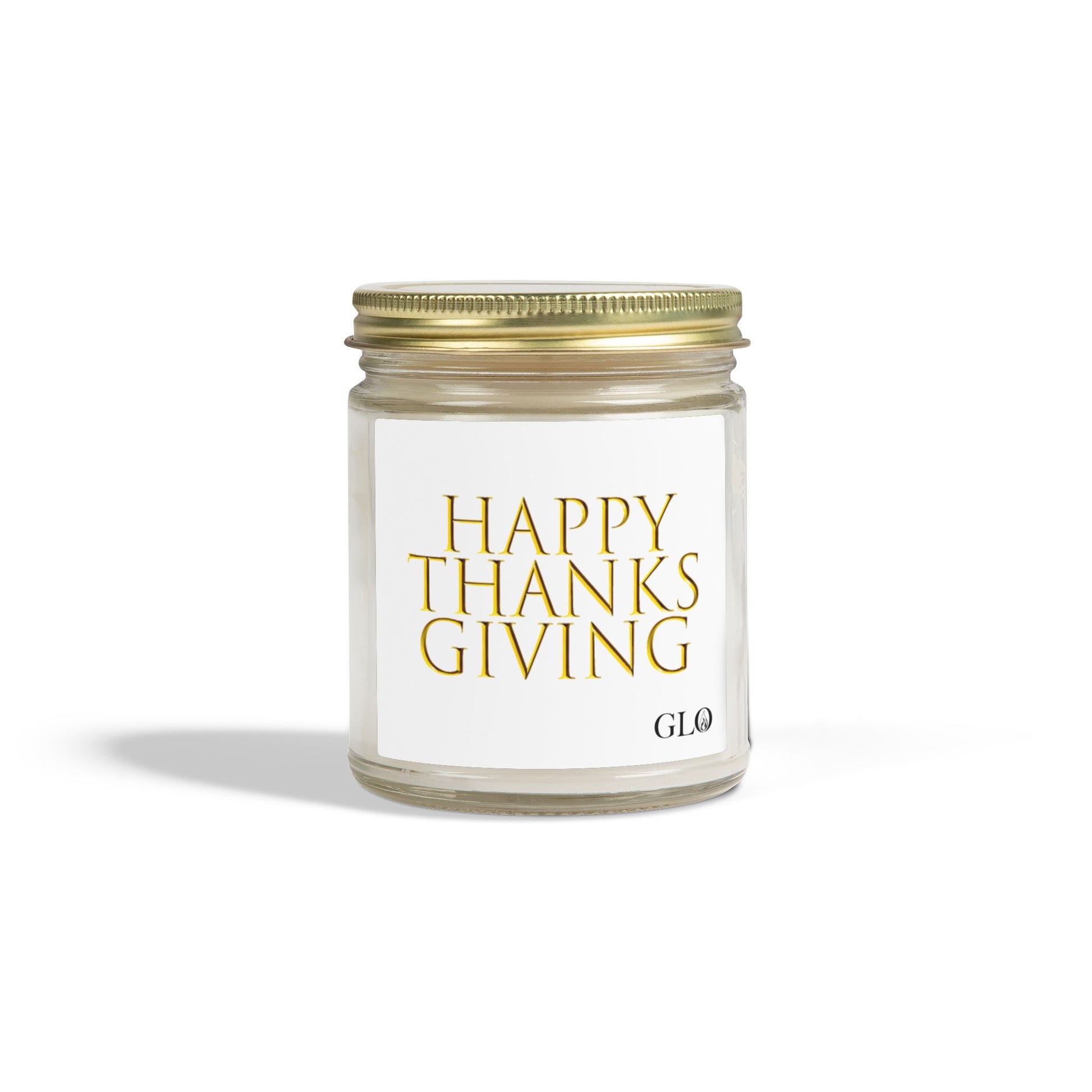 Glass Jar Candle | "Happy Thanksgiving" | 4oz & 9oz