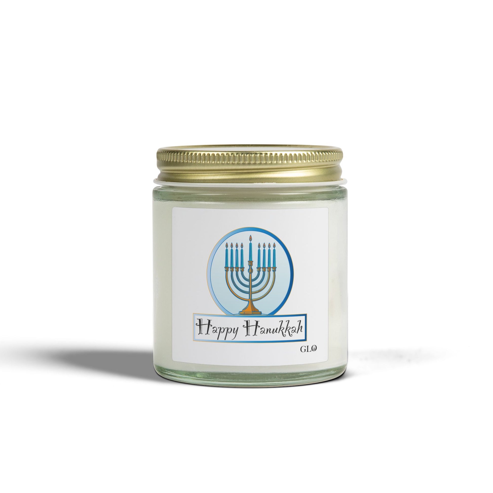 Glass Jar Candle | "Happy Hanukkah" | 4oz & 9oz