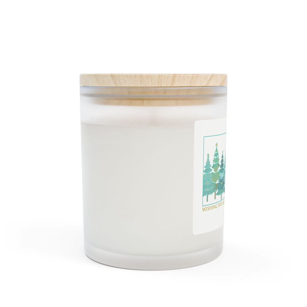 Frosted Glass Candle | "Wishing you all things merry at Christmas" | 11oz