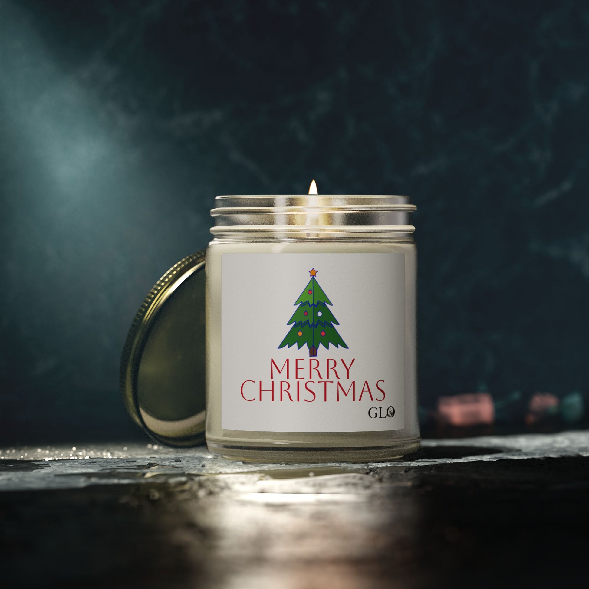 Glass Jar Candle | "Merry Christmas" | 4oz & 9oz