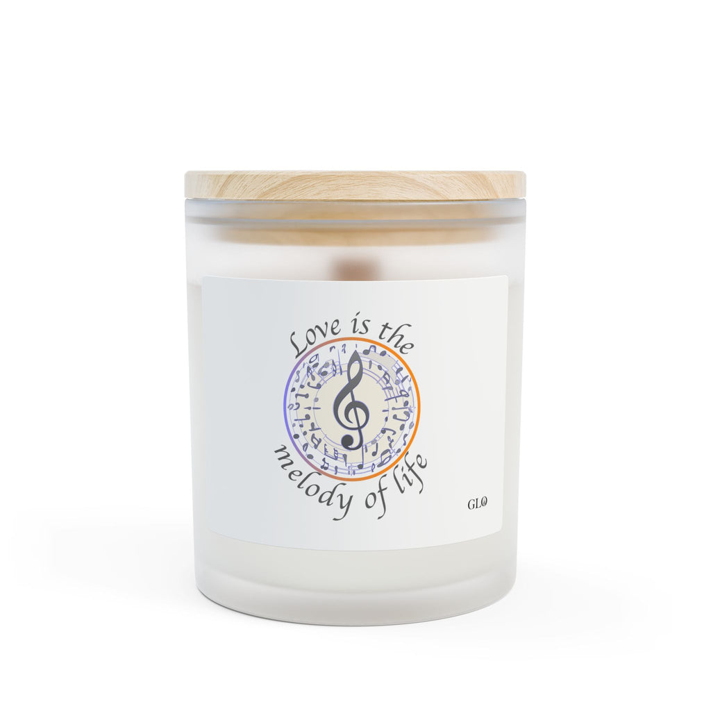 Frosted Glass Candle | "Love is the Melody of life" | 11oz