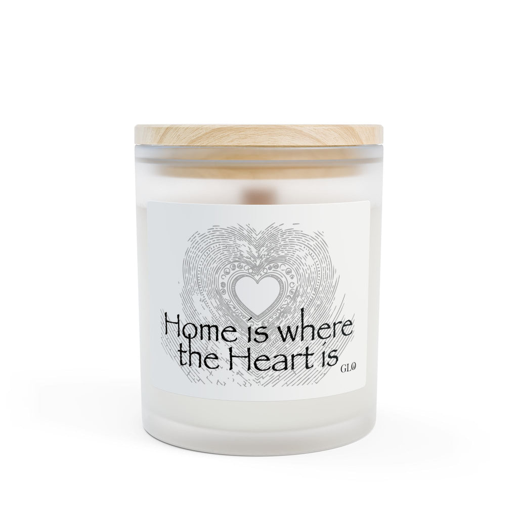 Frosted Glass Candle | "Home is where the heart is" | 11oz