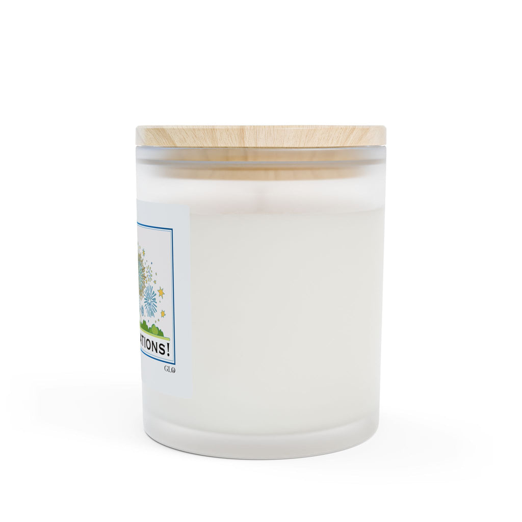 Frosted Glass Candle | "Congratulations" | 11oz