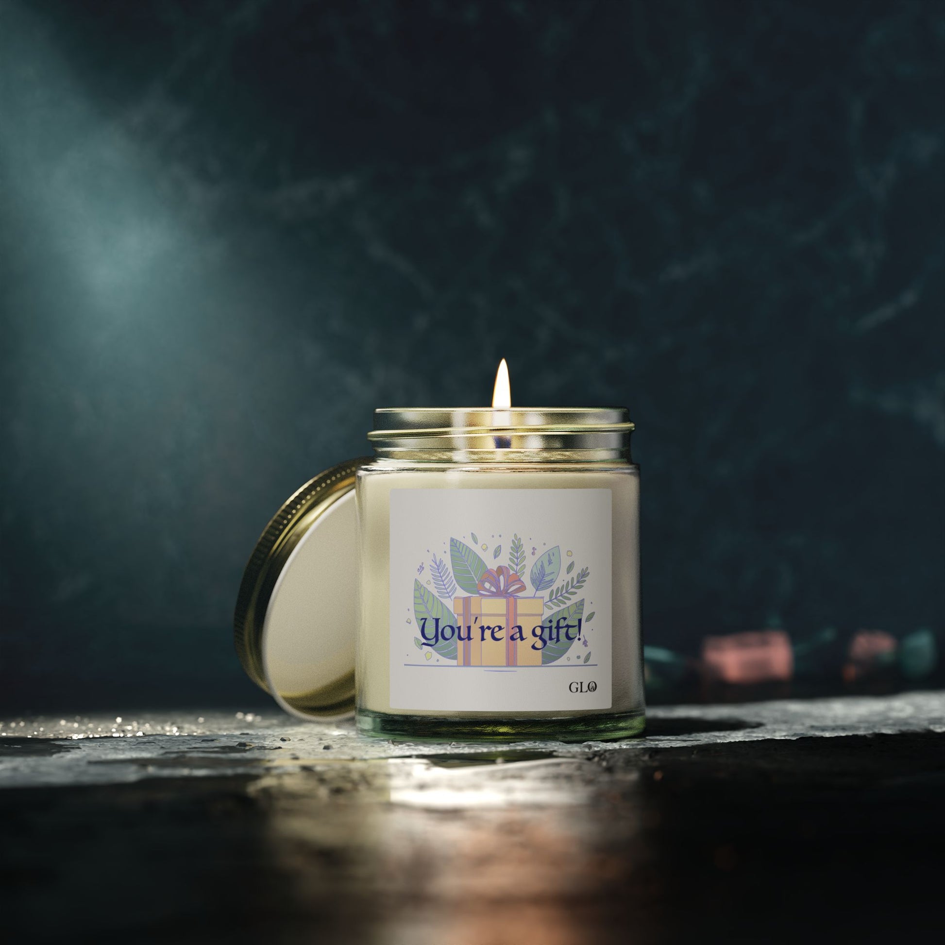 Glass Jar Candle | "You're a Gift" | 4oz & 9oz
