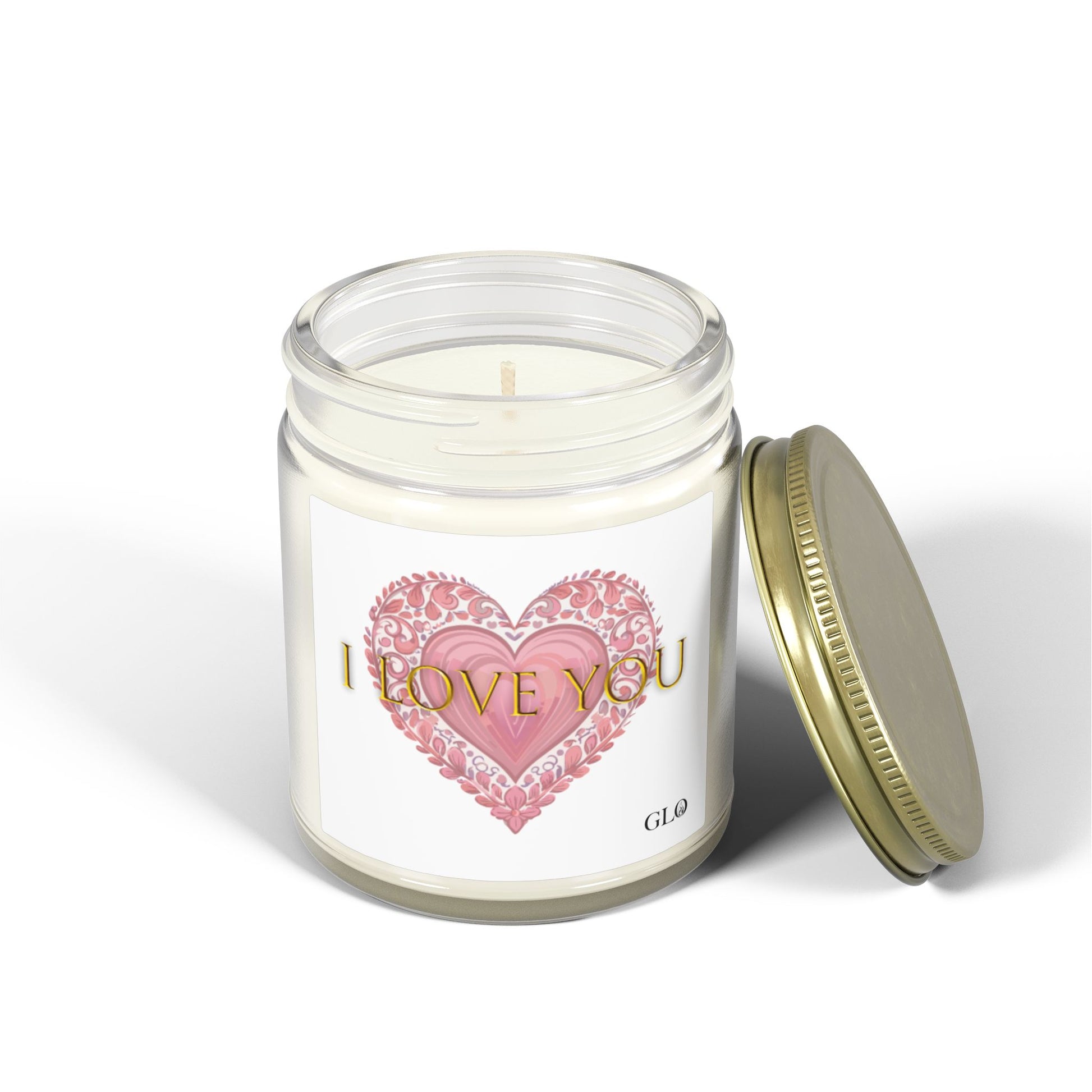 Glass Jar Candle | "I Love You" | 4oz, 9oz