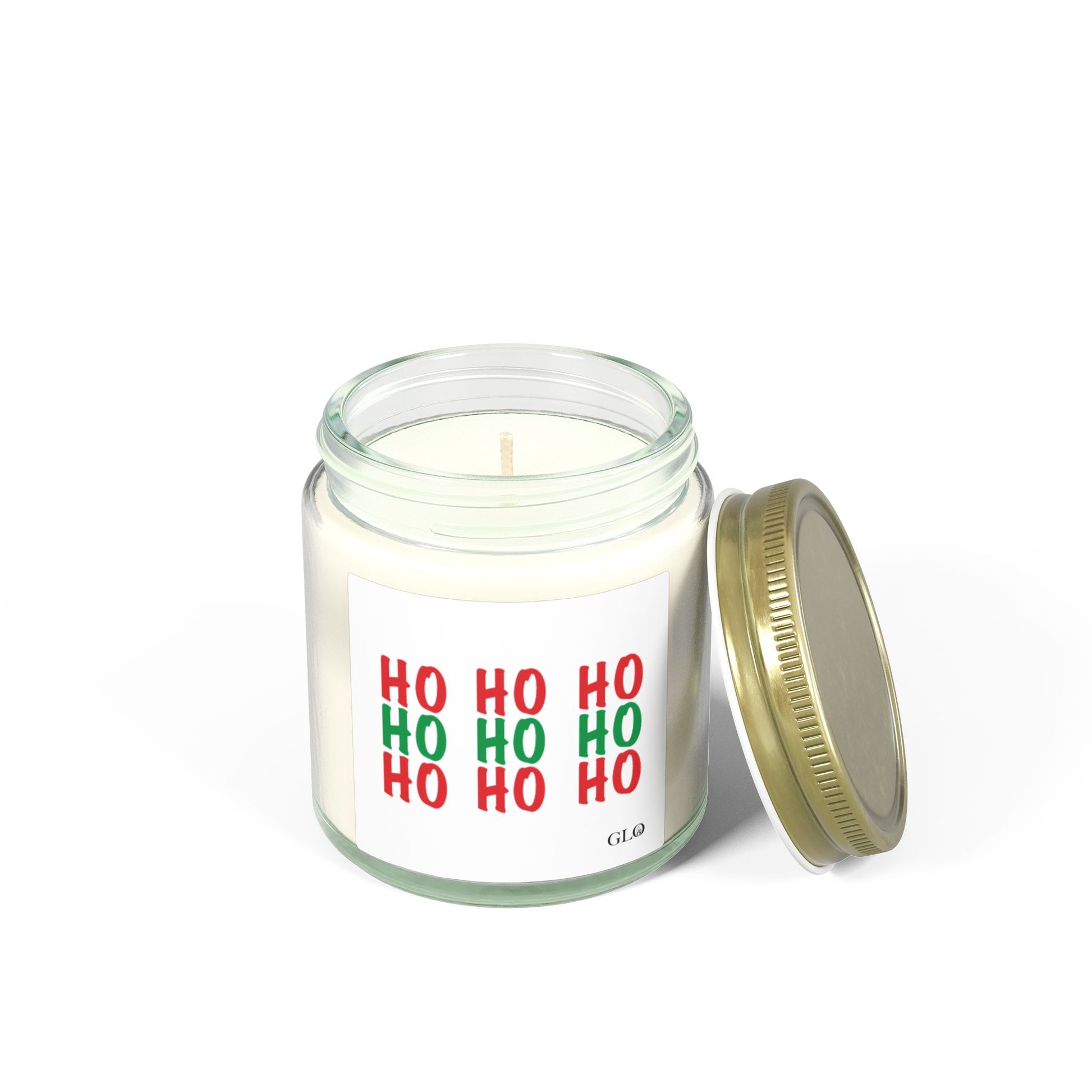 Glass Jar Candle | "HO HO HO" | 4oz & 9oz