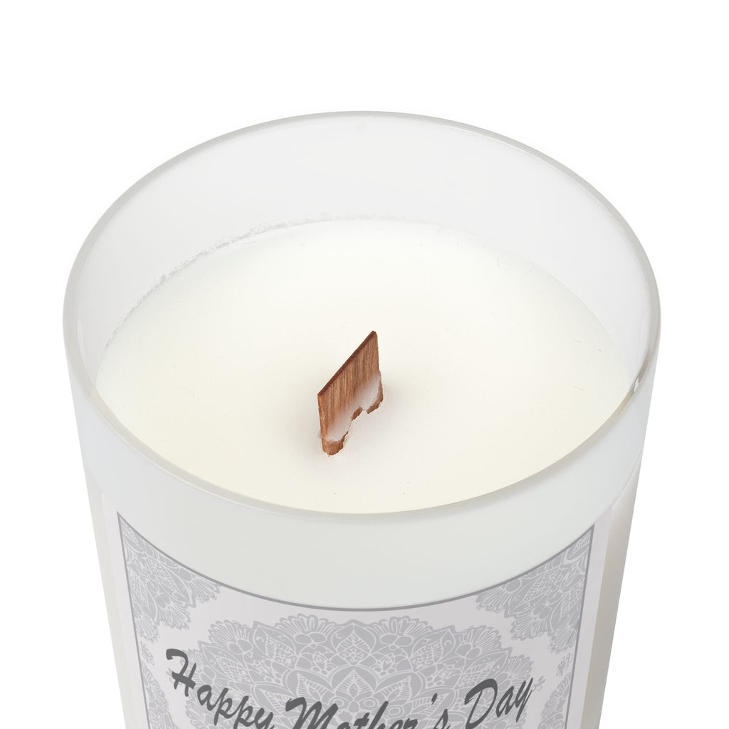 Frosted Glass Candle | "Happy Mother's Day" with lace | 11oz