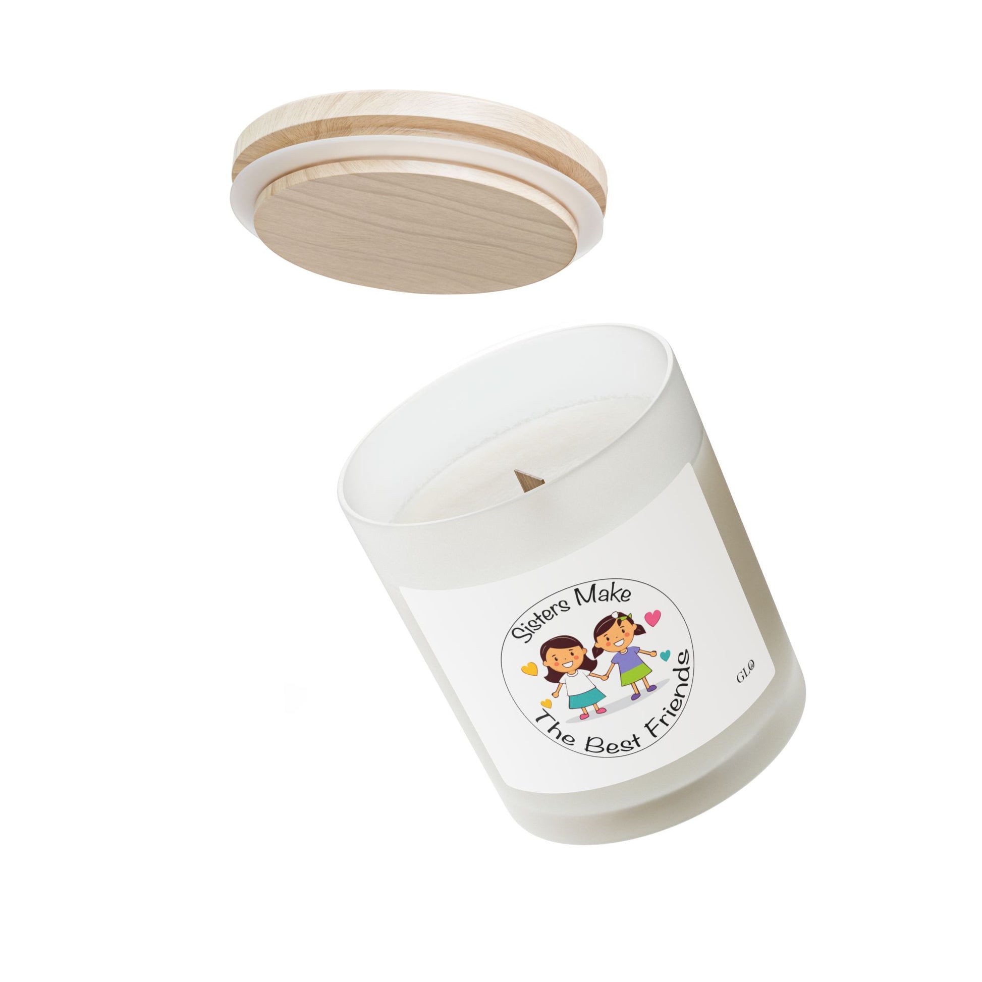 Frosted Glass Candle | "Sisters Make the Best Friends" (v2) | 11oz
