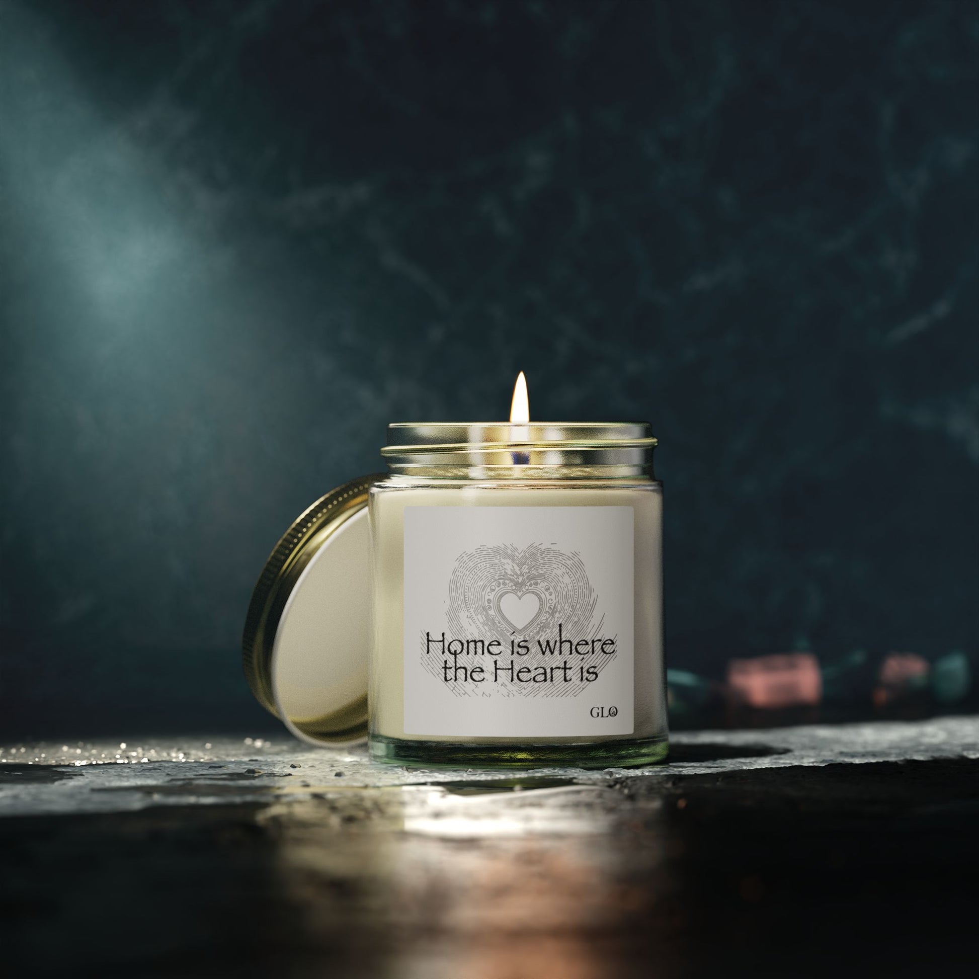 Glass Jar Candle | "Home Is Where the Heart Is" | 4oz & 9oz