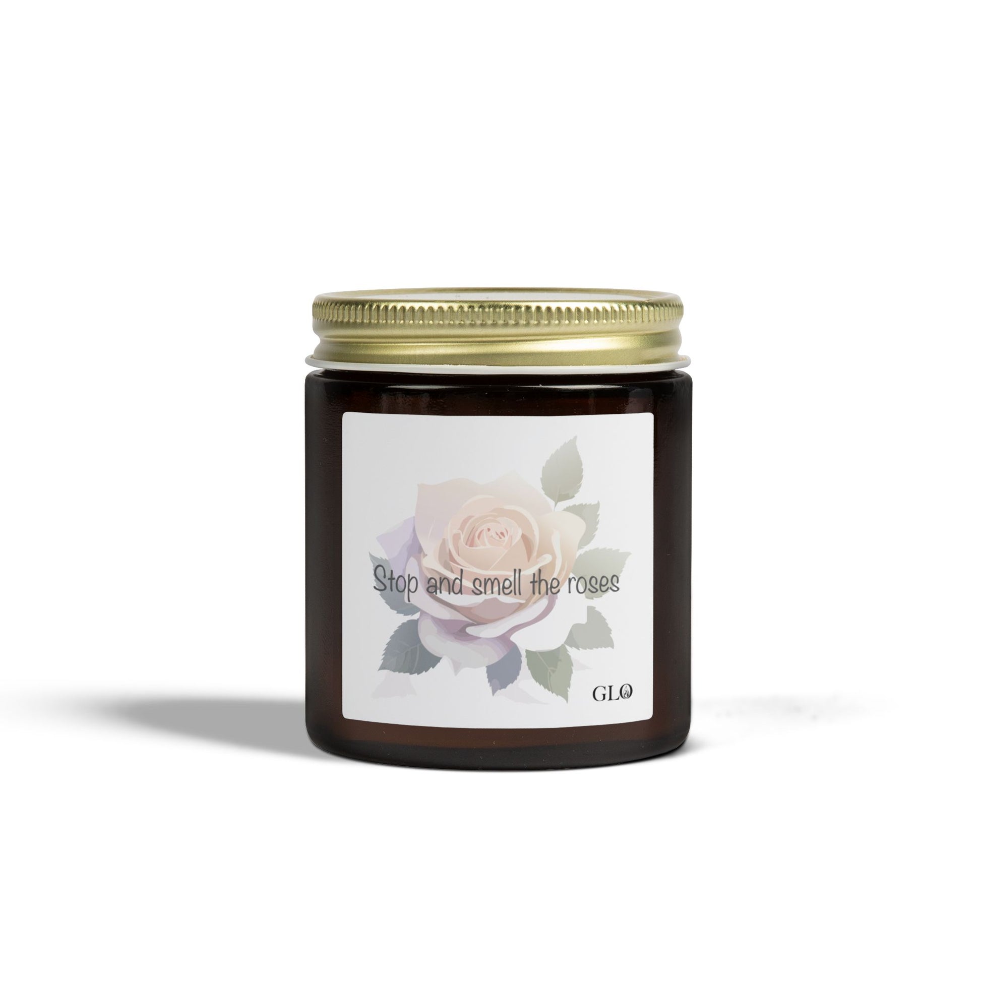 Glass Jar Candle | "Stop and Smell the Roses" | 4oz & 9oz