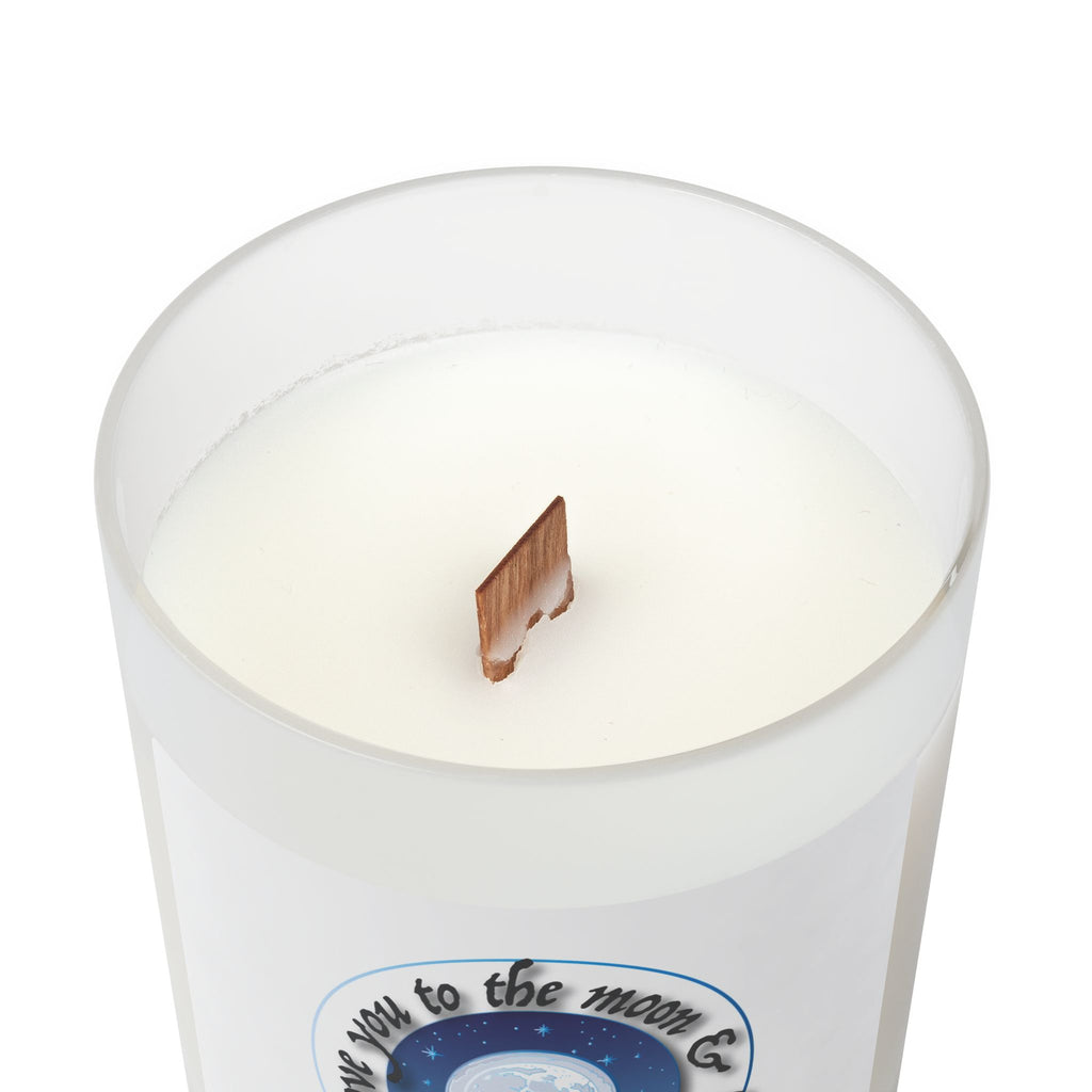 Frosted Glass Candle | "I love you to the moon & back" | 11oz