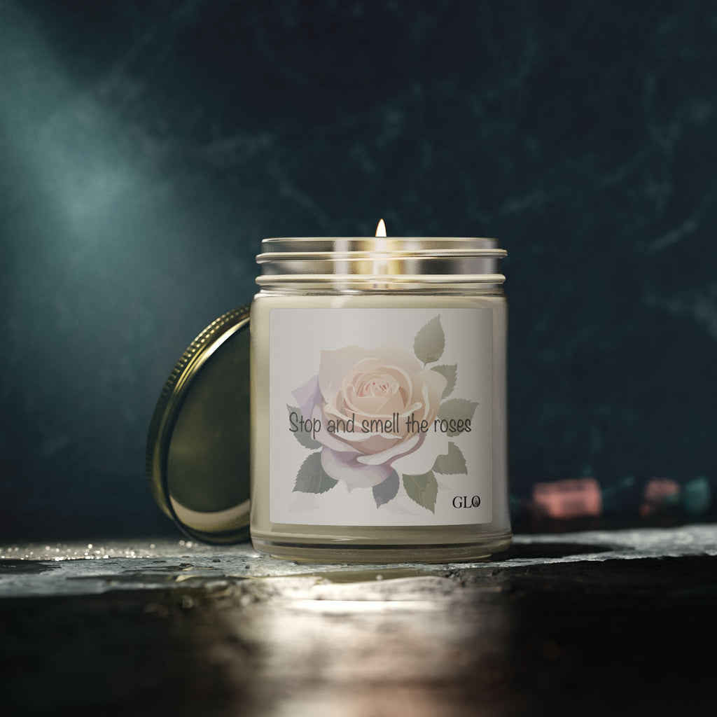 Glass Jar Candle | "Stop and Smell the Roses" | 4oz & 9oz