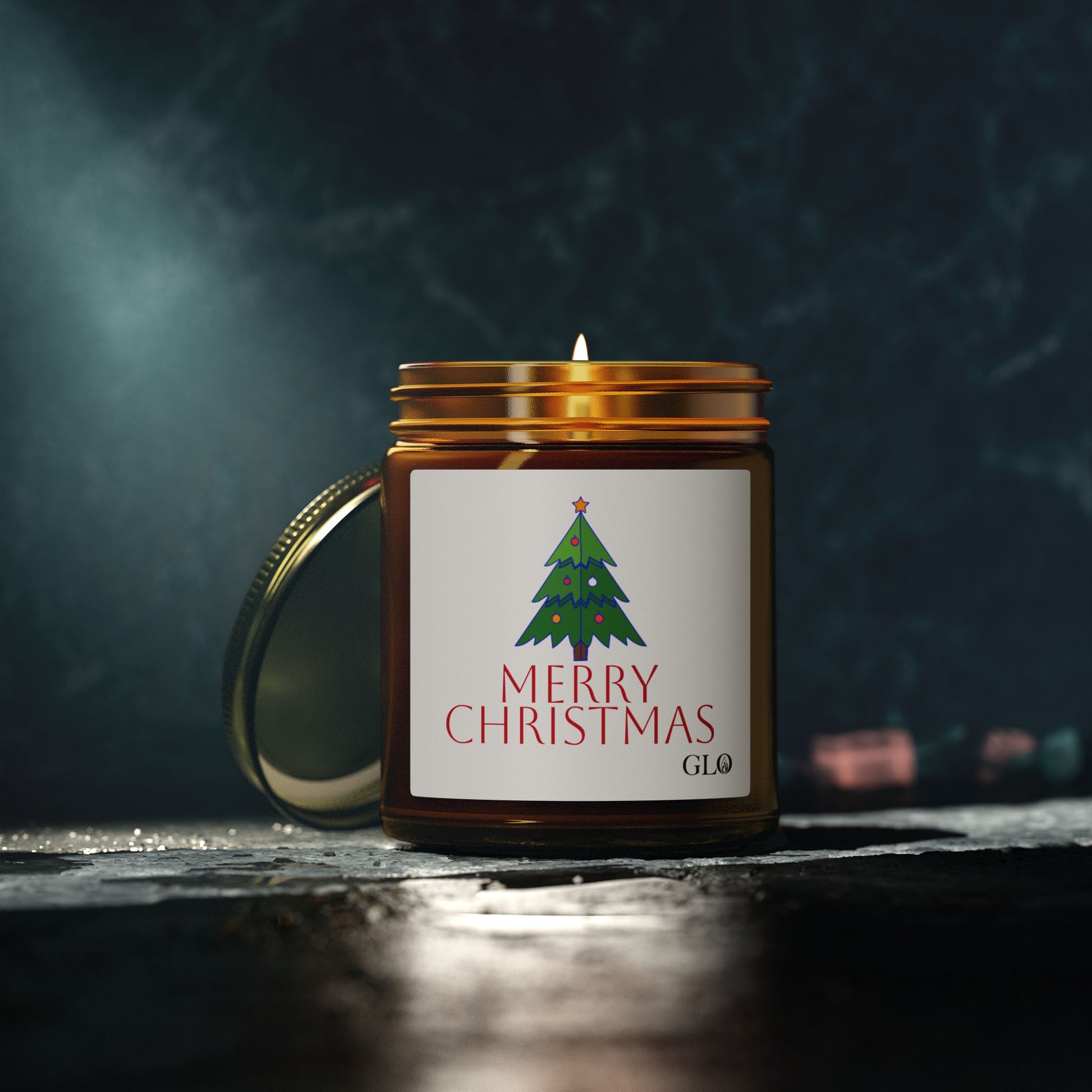 Glass Jar Candle | "Merry Christmas" | 4oz & 9oz