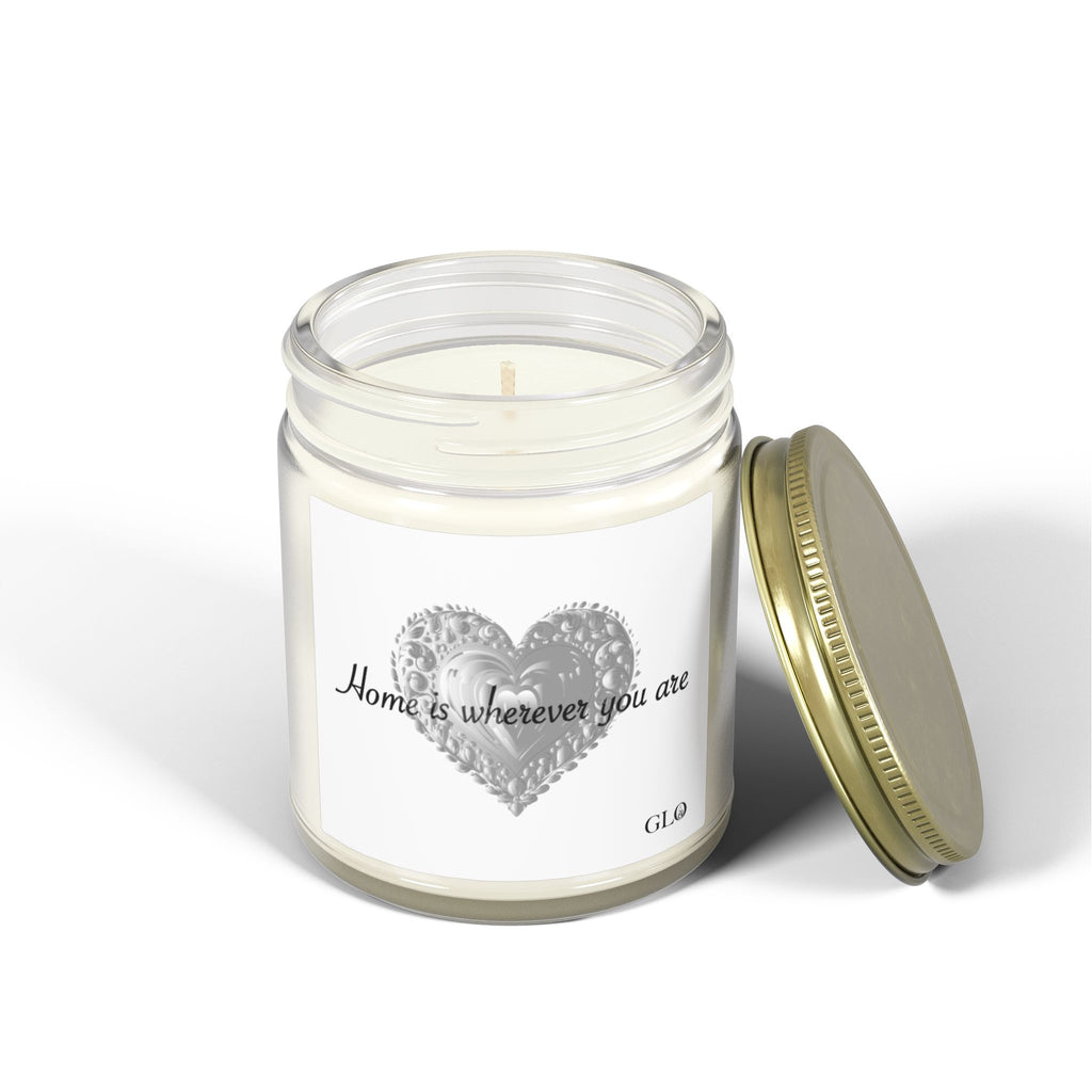 Glass Jar Candle | "Home is Wherever You Are" (on White) | 4oz & 9oz