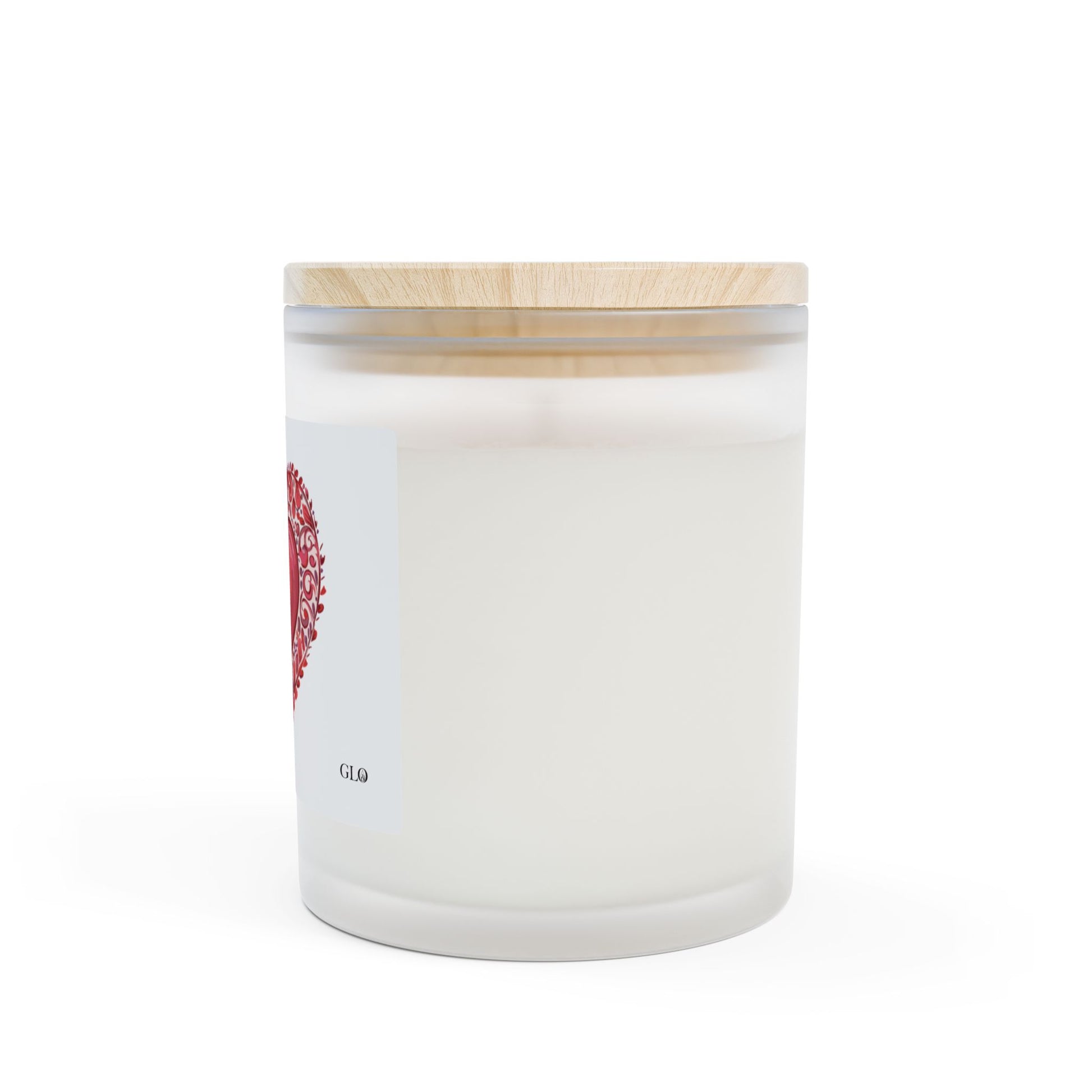 Frosted Glass Candle | Heart / Love | 11oz