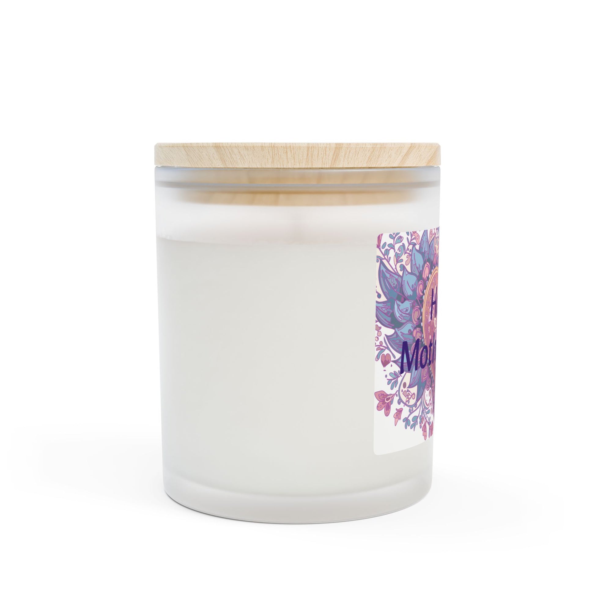 Frosted Glass Candle  | "Happy Mother's Day" with heart | 11oz
