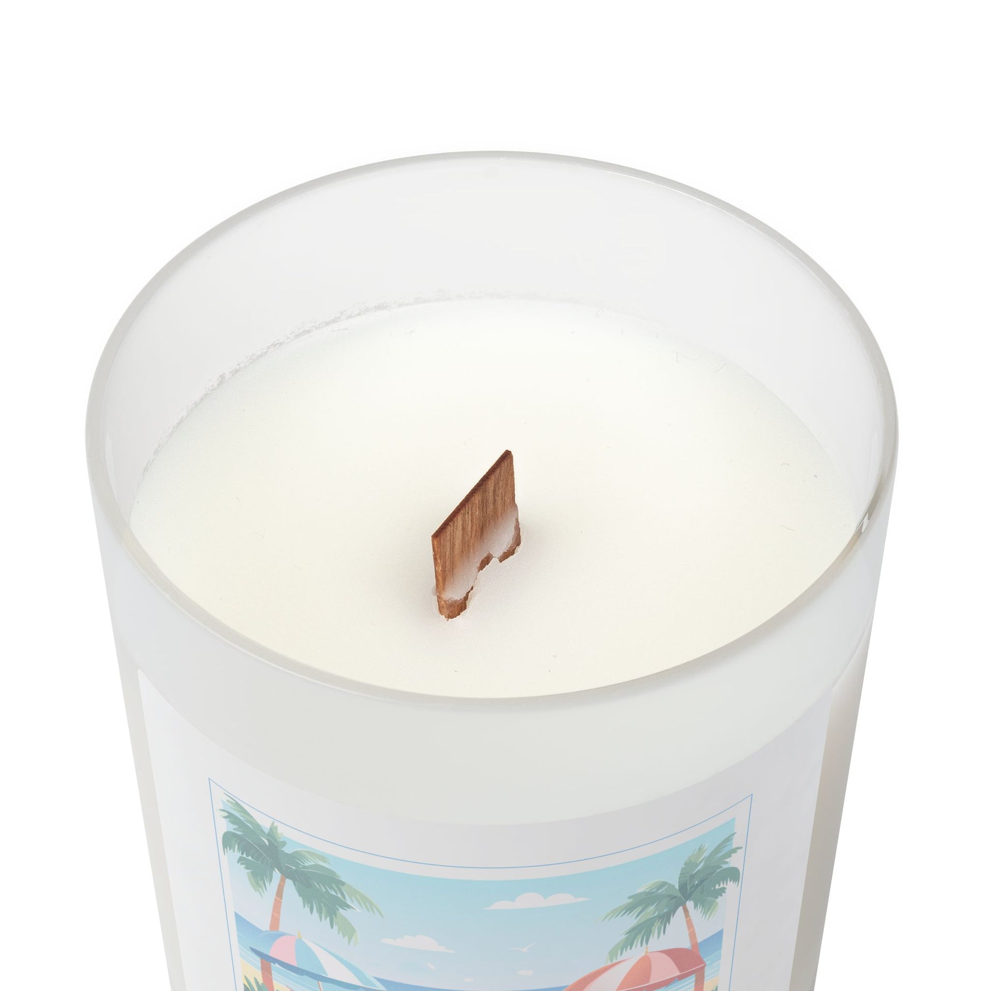 Frosted Glass Candle | "Life's a Beach!" | 11oz