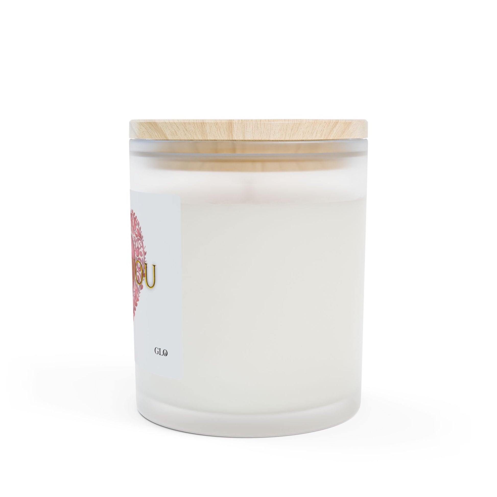 Frosted Glass Candle | "I love you" | 11oz
