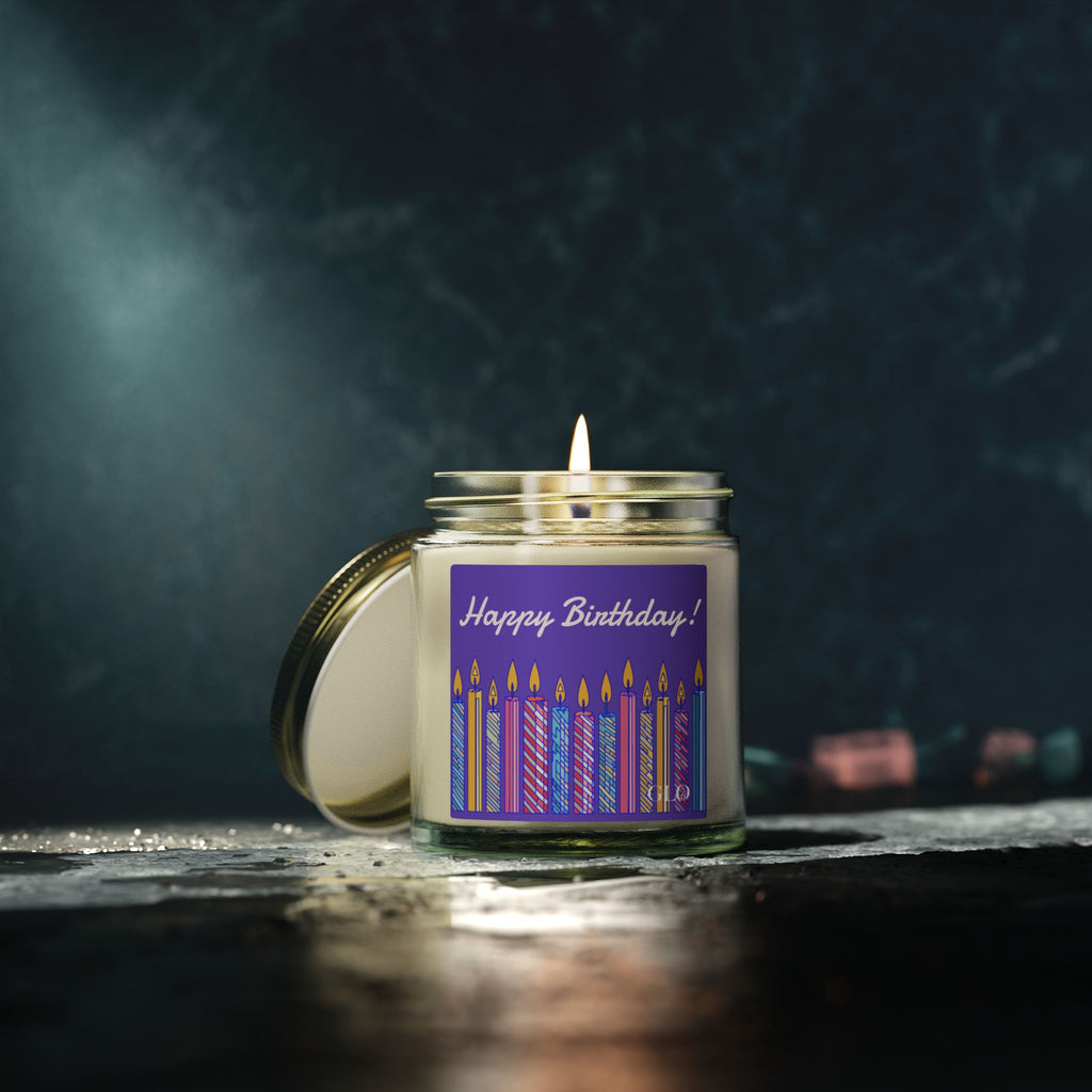 Birthday Scented Candle — Coconut Apricot Wax (4oz & 9oz)