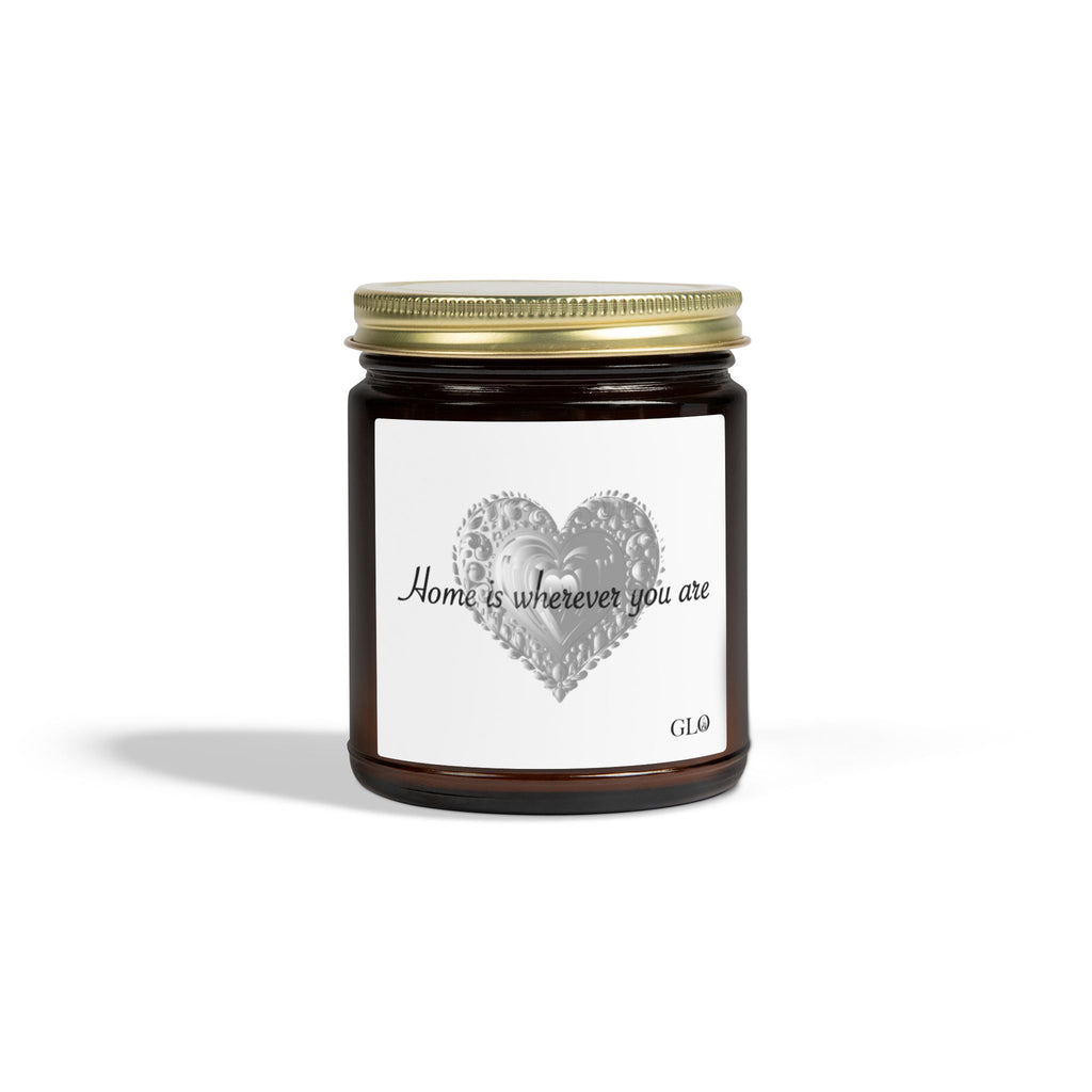 Glass Jar Candle | "Home is Wherever You Are" (on White) | 4oz & 9oz