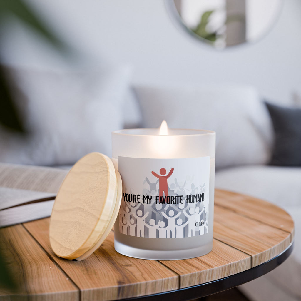 Frosted Glass Candle | "You're My Favorite Human!" | 11oz