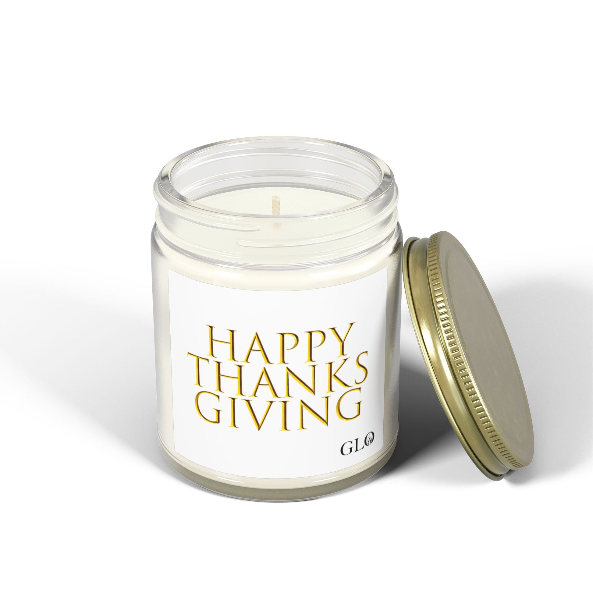 Glass Jar Candle | "Happy Thanksgiving" | 4oz & 9oz
