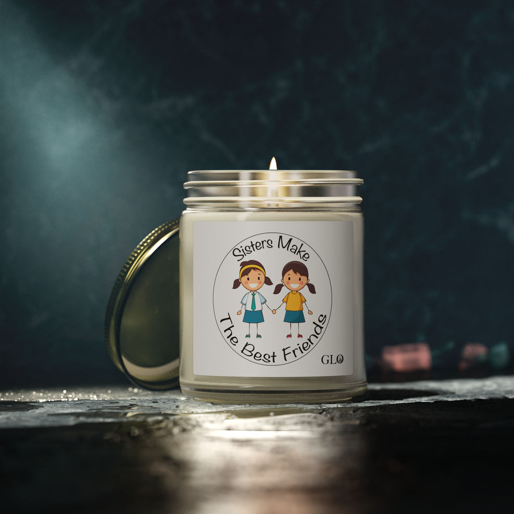 Glass Jar Candle | "Sisters Make The Best Friends" (v4) | 4oz & 9oz