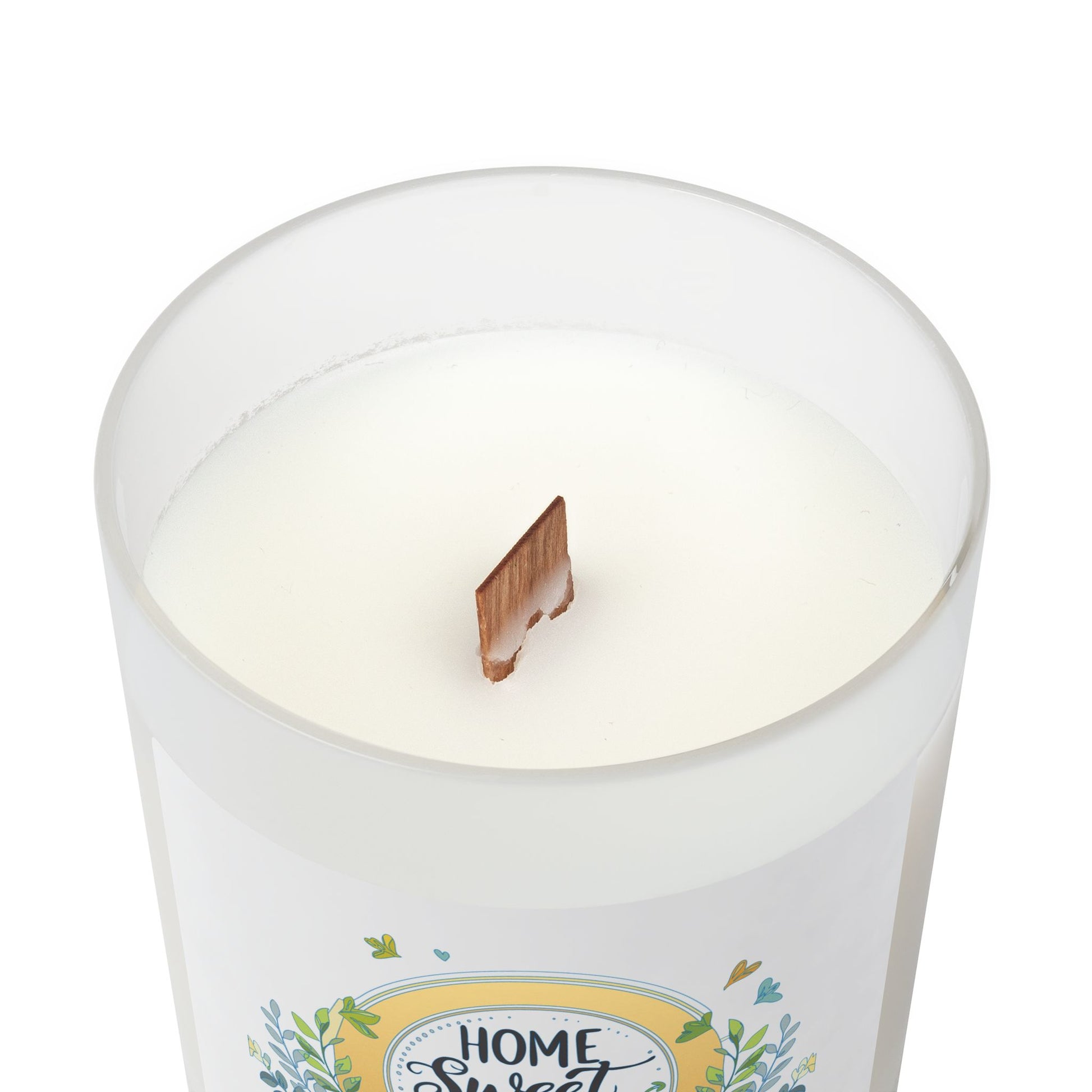 Frosted Glass Candle | "Home Sweet Home" Floral | 1oz