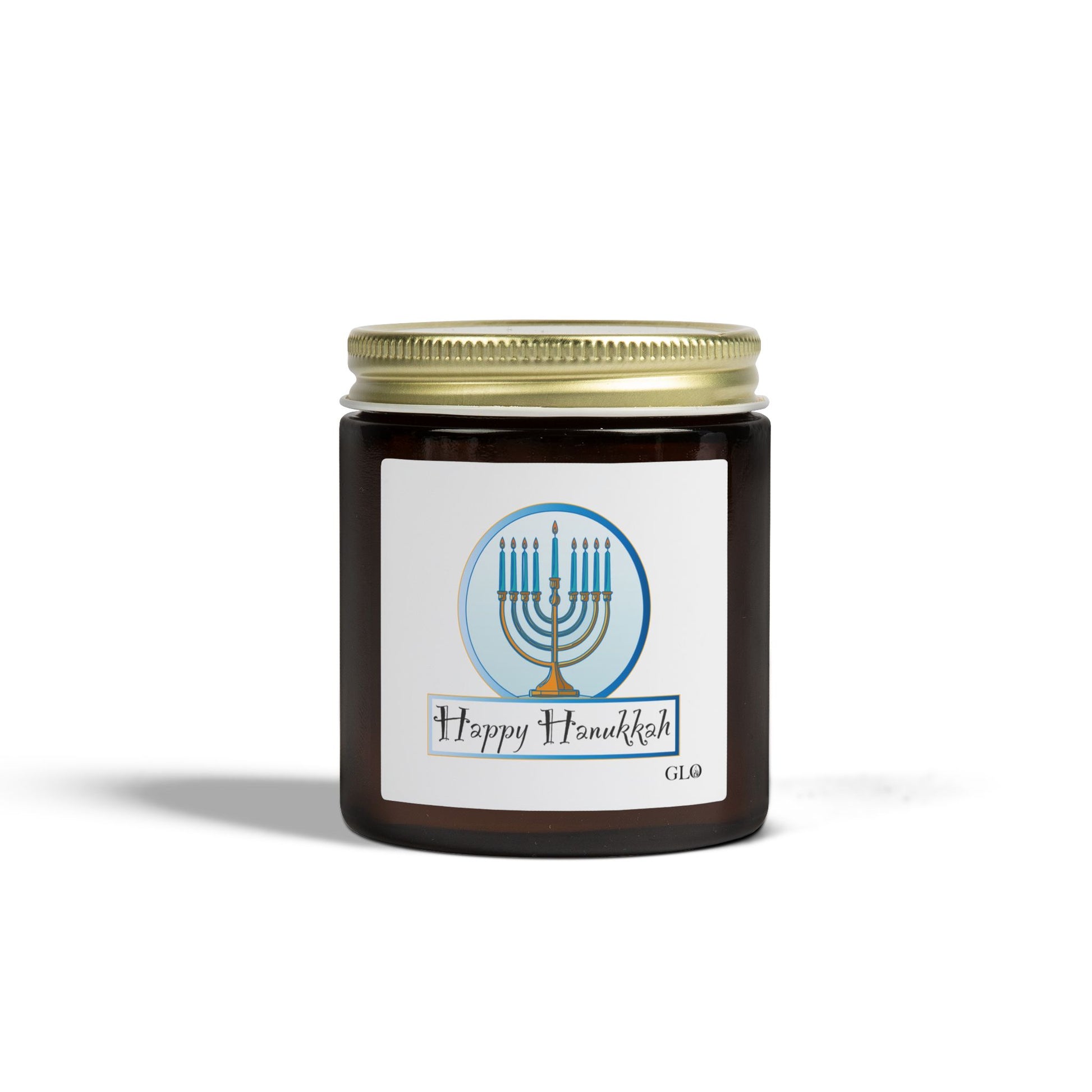 Glass Jar Candle | "Happy Hanukkah" | 4oz & 9oz
