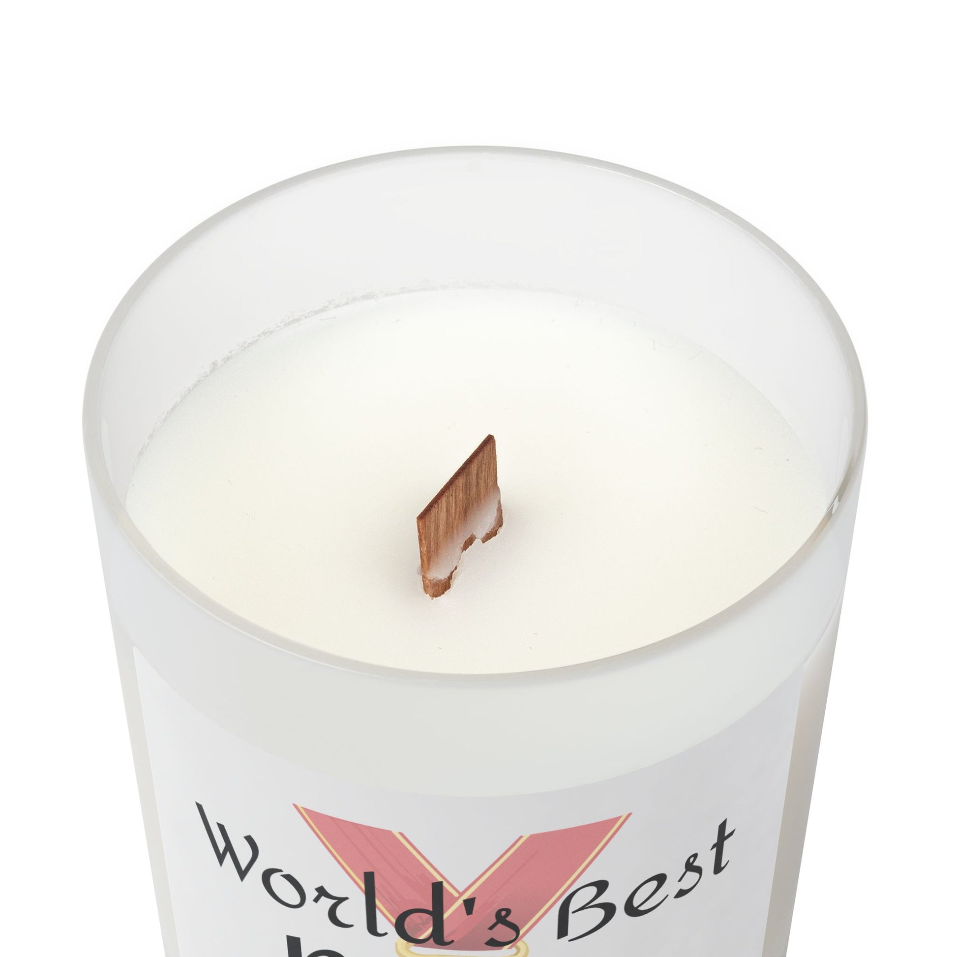 Frosted Glass Candle | "World's Best Mom" | 11oz