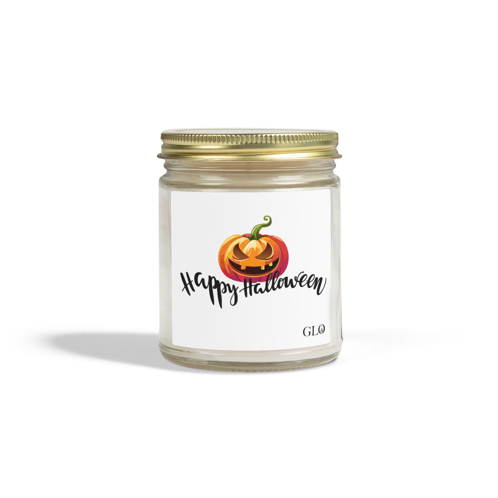 Glass Jar Candle | "Happy Halloween" with Jack-o-lantern | 4oz & 9oz