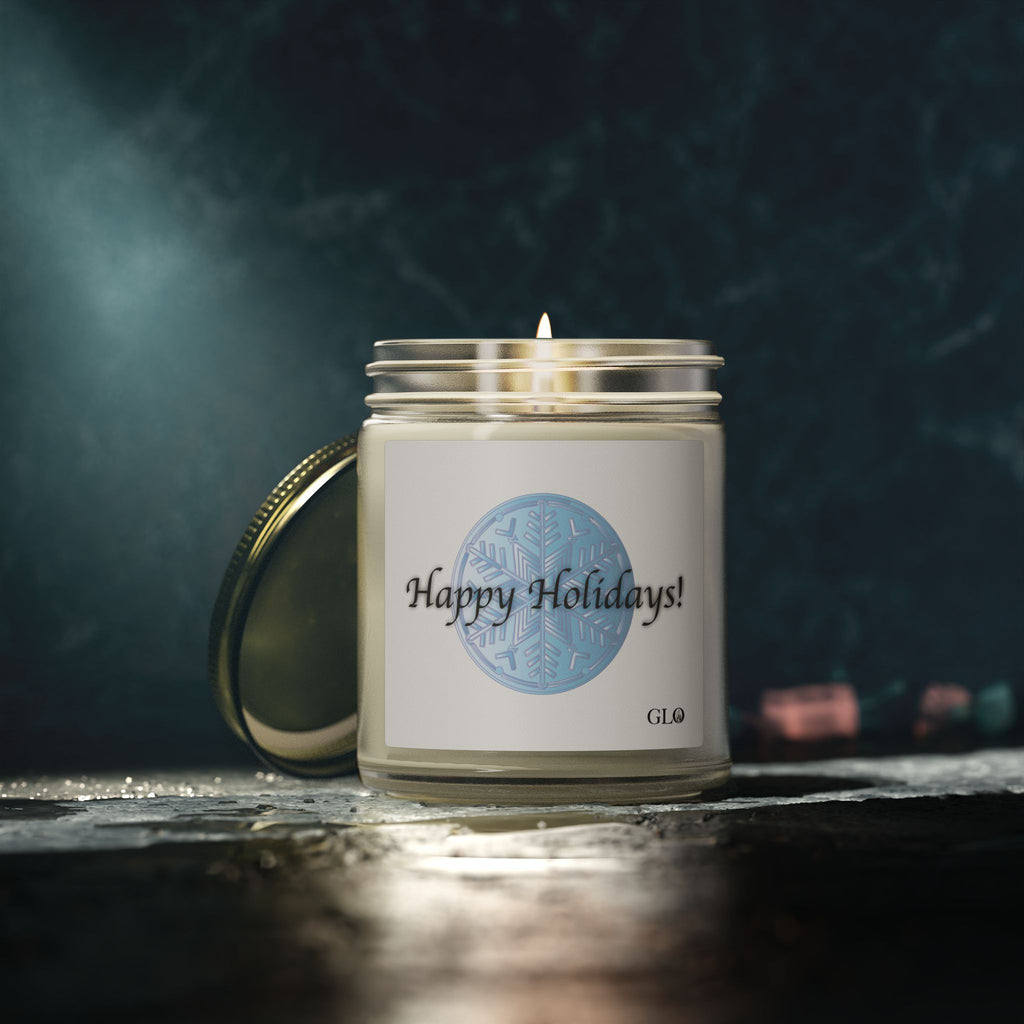 Glass Jar Candle | "Happy Holidays" | 4oz & 9oz