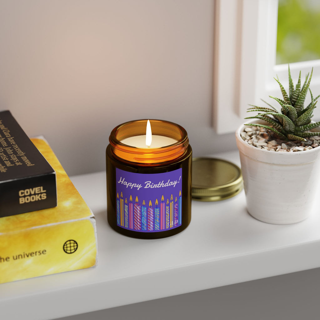 Birthday Scented Candle — Coconut Apricot Wax (4oz & 9oz)