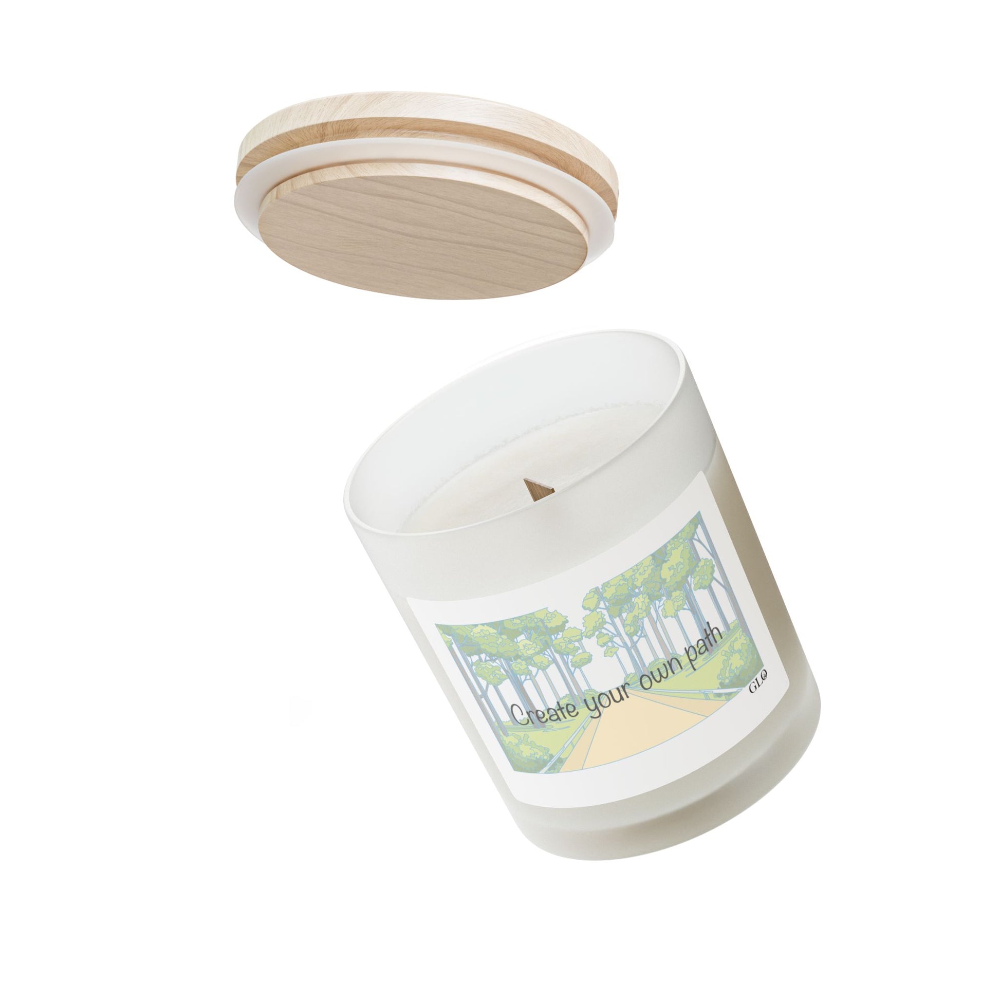 Frosted Glass Candle | "Create your own path" | 11oz