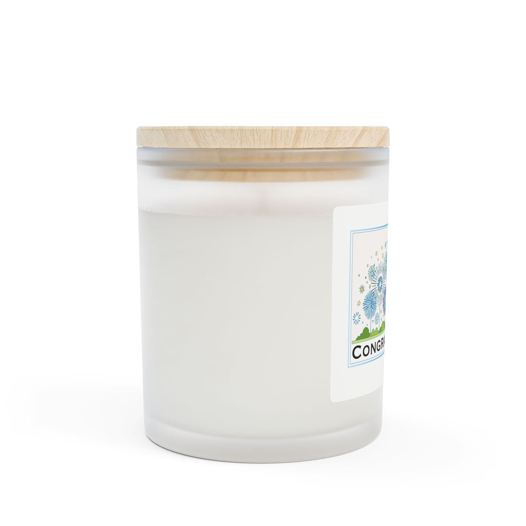 Frosted Glass Candle | "Congratulations" | 11oz