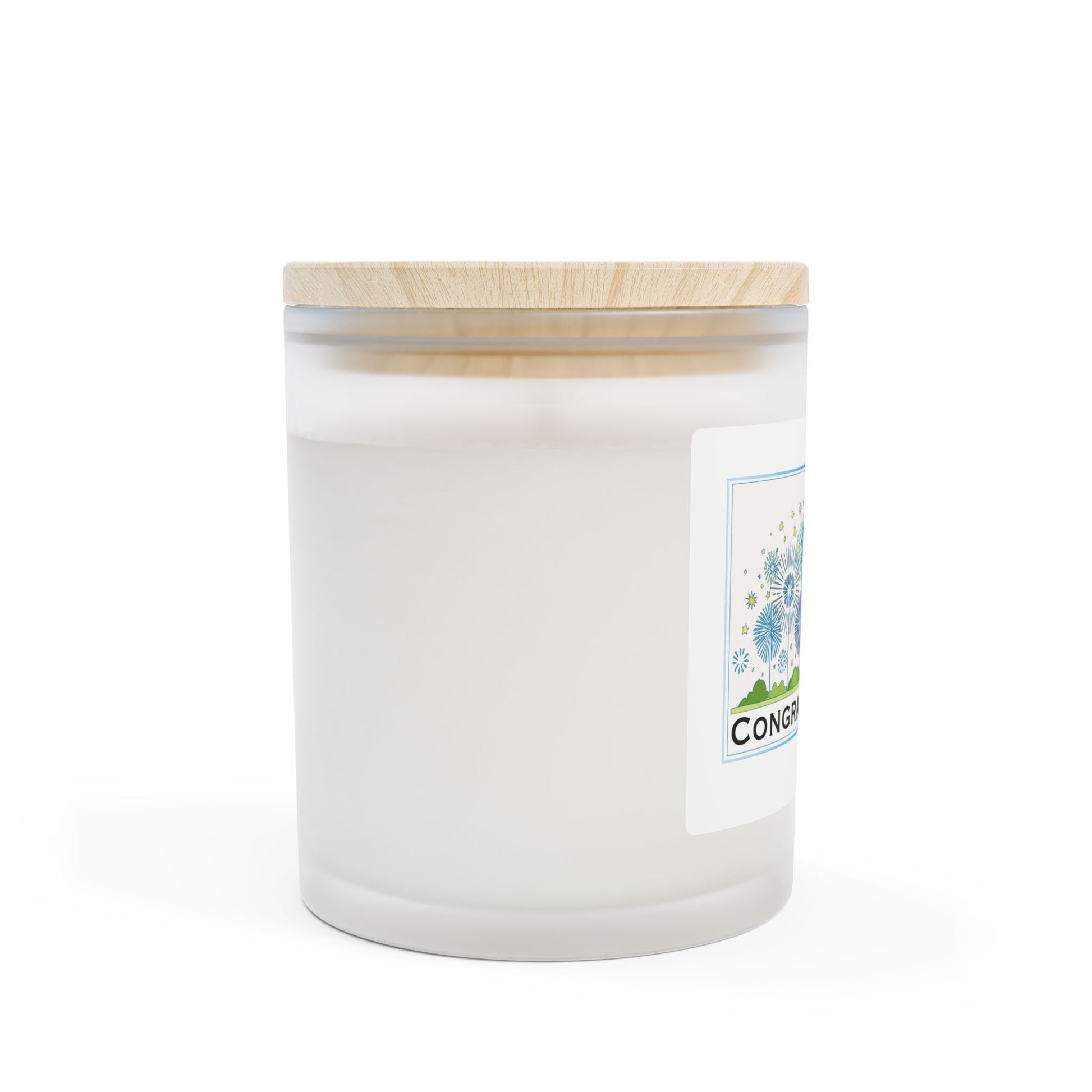 Frosted Glass Candle | "Congratulations" | 11oz