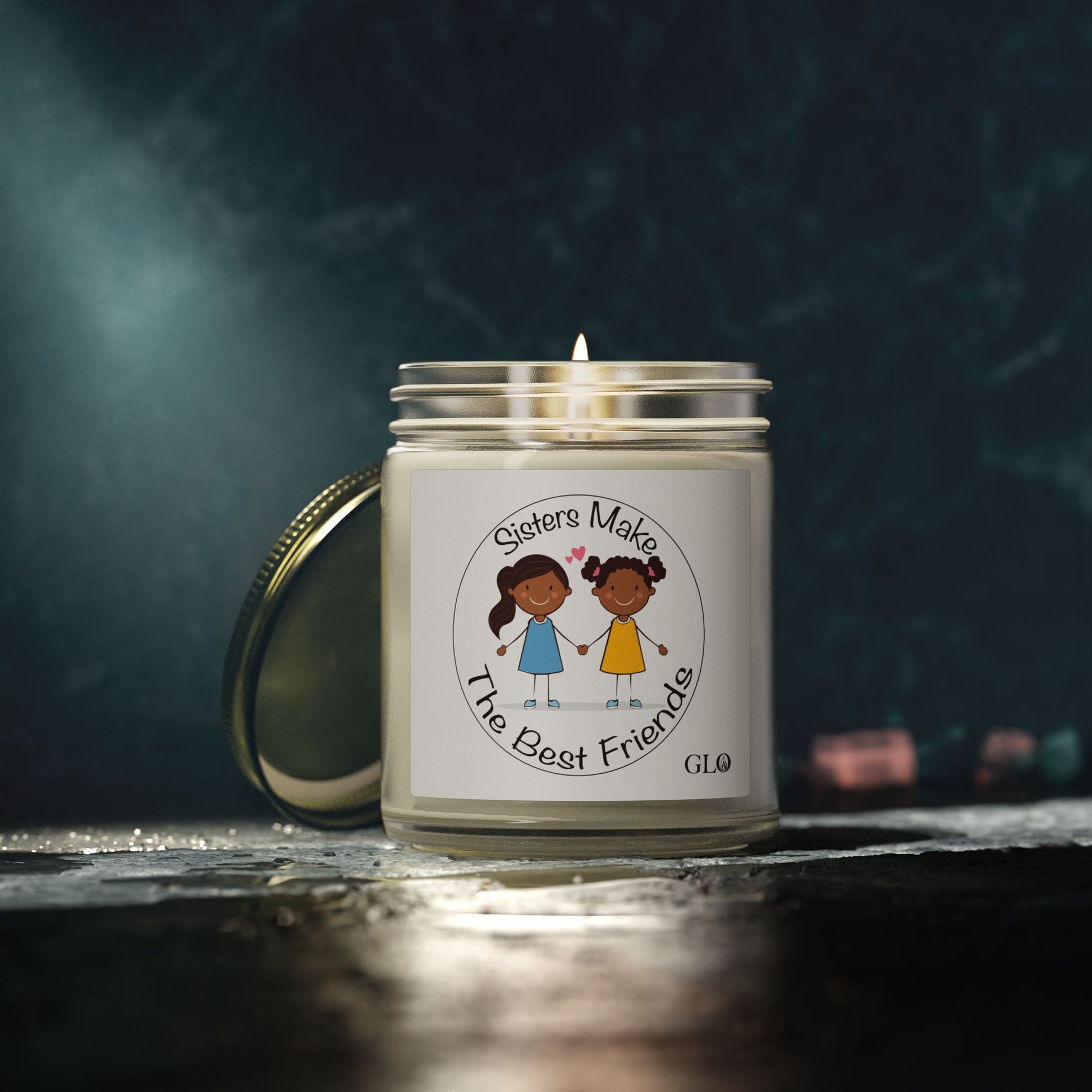 Glass Jar Candle | “Sisters Make The Best Friends” | 4oz & 9oz