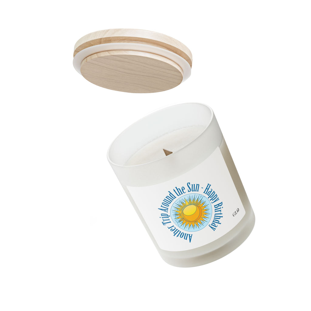 Frosted Glass Candle | "Another Trip Around the Sun" | 11oz