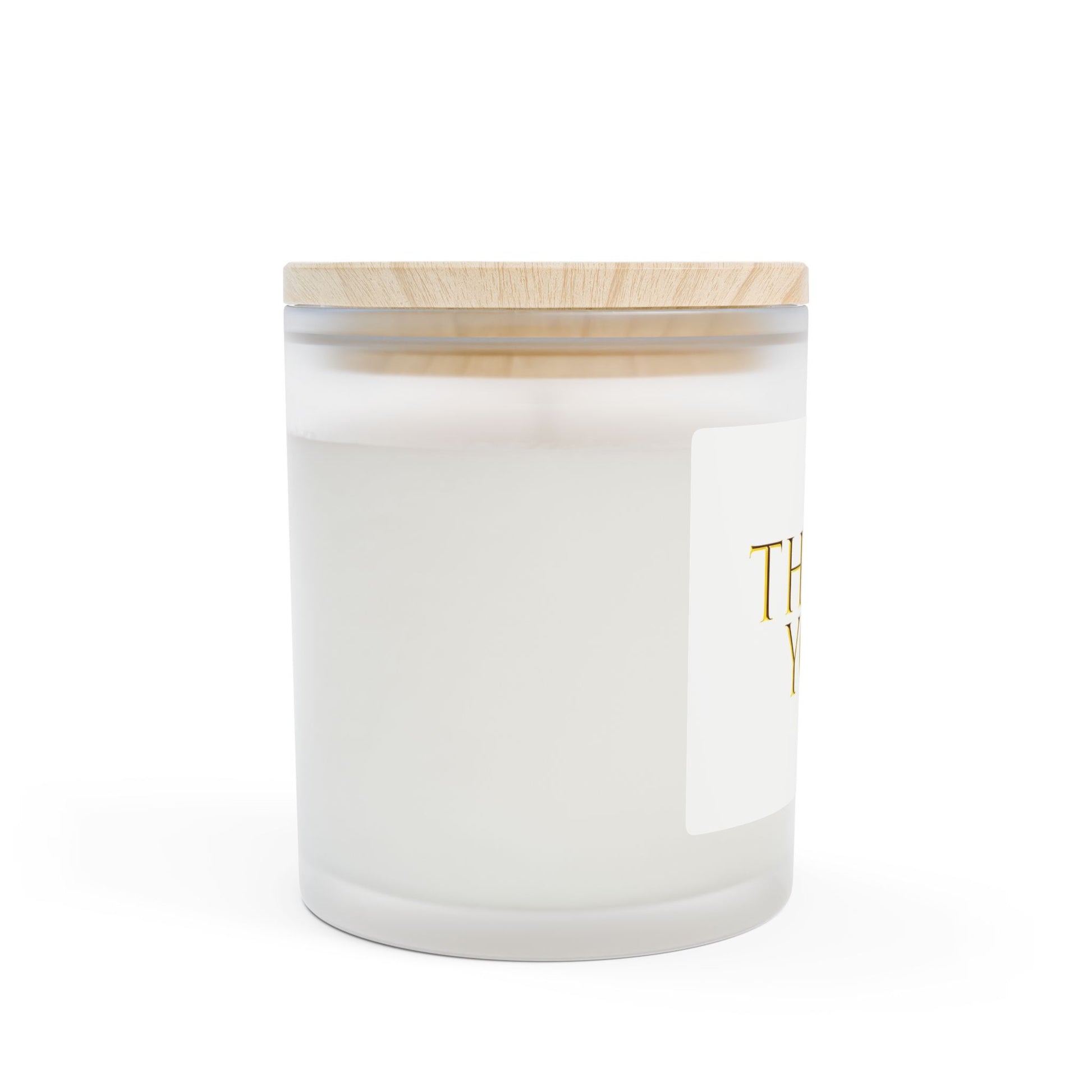 Frosted Glass Candle | "Thank You' on white | 11oz