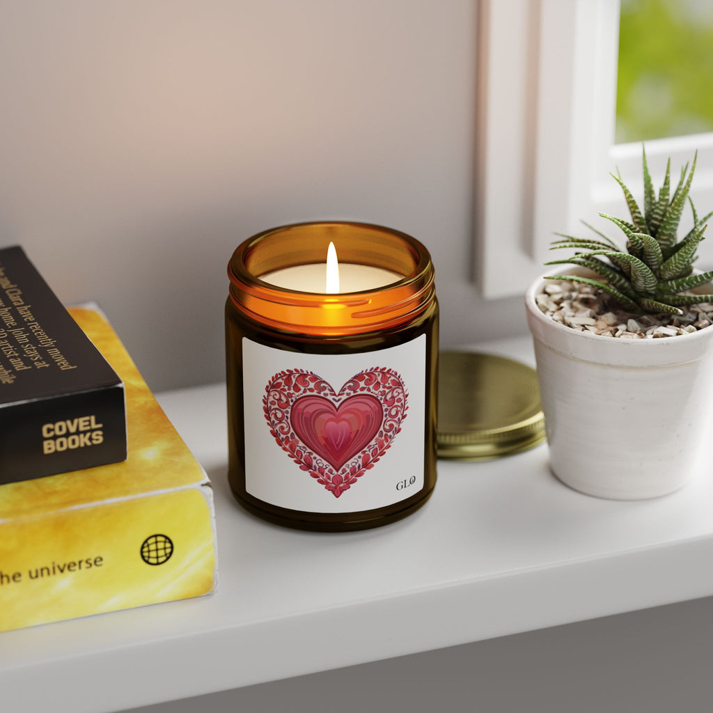 Glass Jar Candle | Heart / Love | 4oz & 9oz