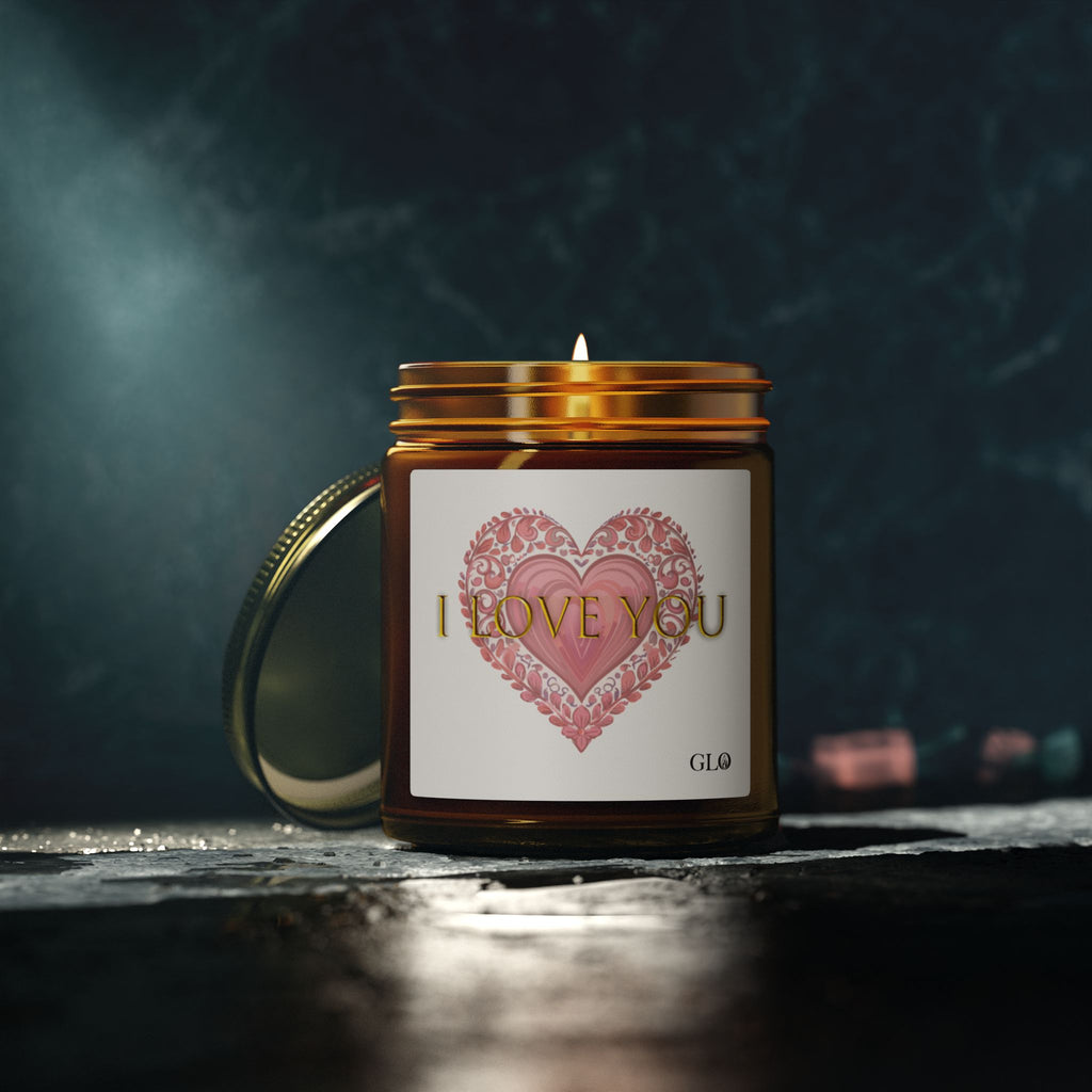 Glass Jar Candle | "I Love You" | 4oz, 9oz