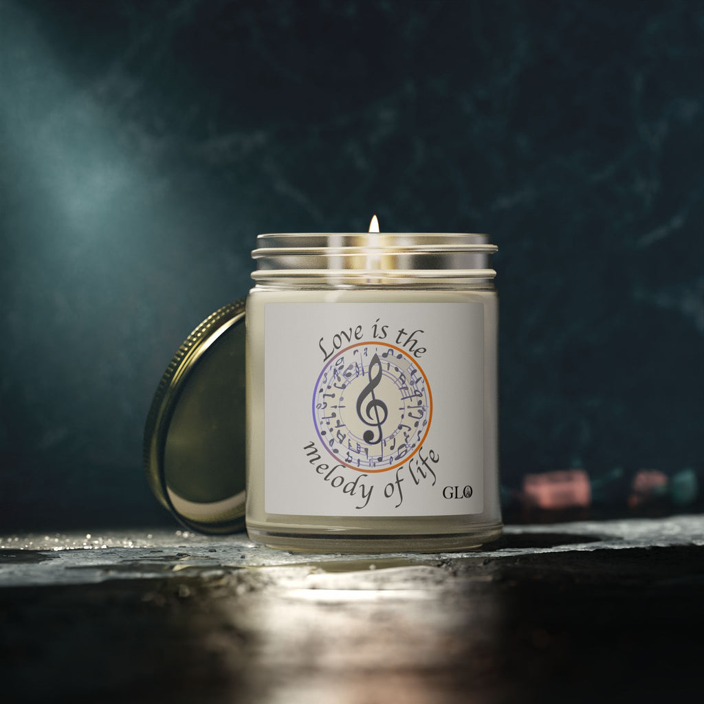 Glass Jar Candle | "Love is the Melody of Life" | 4oz & 9oz