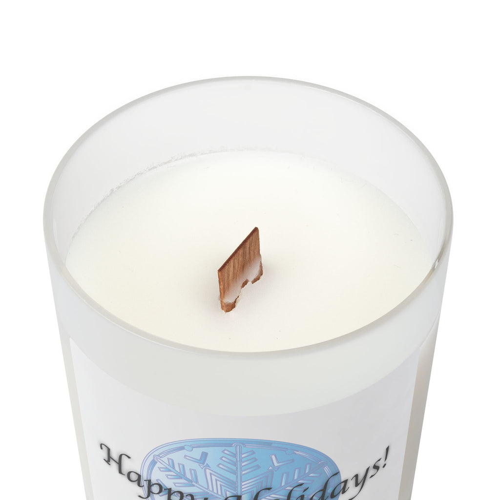 Frosted Glass Candle | "Happy Holidays!" | 11 oz