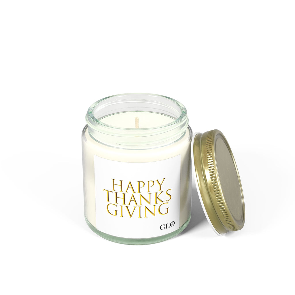 Glass Jar Candle | "Happy Thanksgiving" | 4oz & 9oz