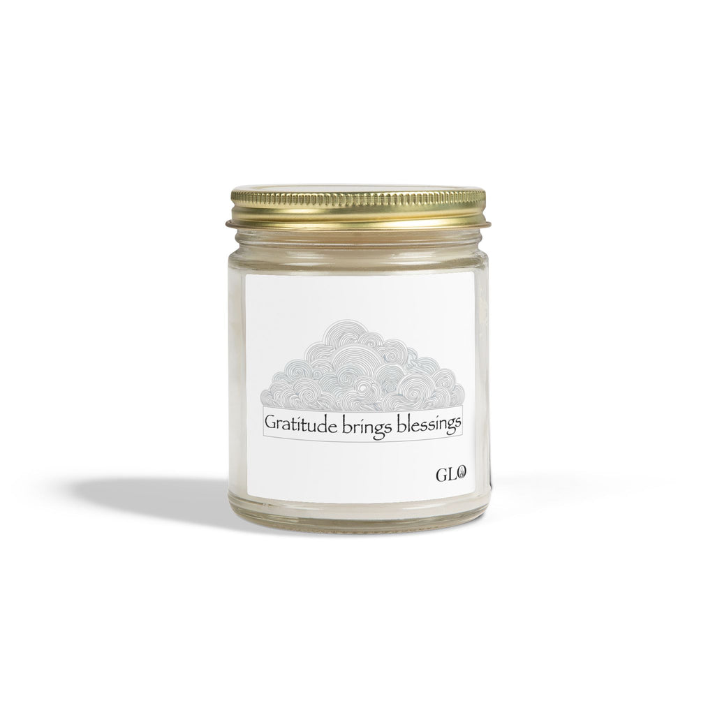 Glass Jar Candle | "Gratitude Brings Blessings" | 4oz & 9oz